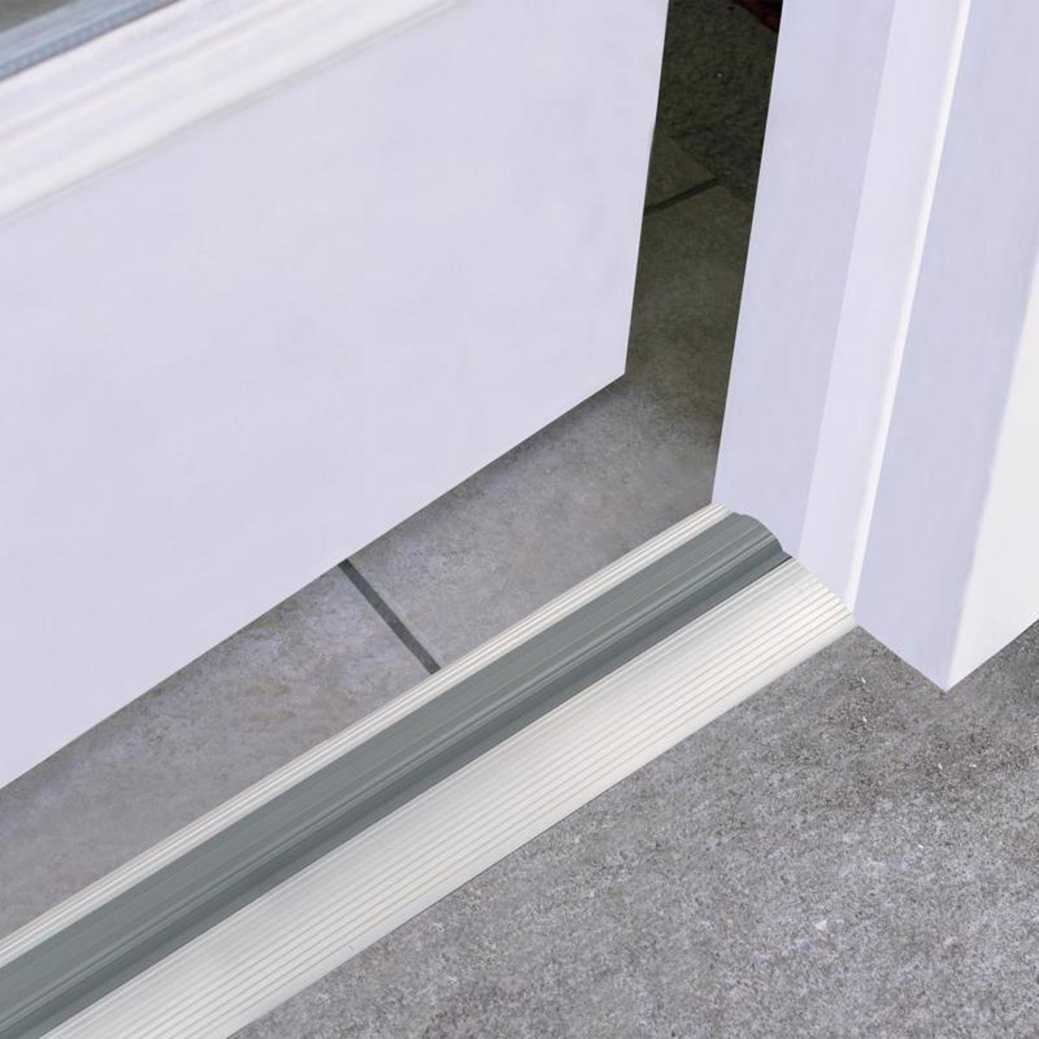 M-D Building Products 0.75 in. H X 3 in. W X 36 in. L Aluminum/Vinyl Low Threshold Silver