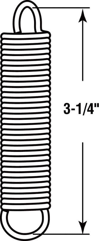 Prime-Line 3-1/4 in. L X 5/8 in. D Extension Spring 2 pk