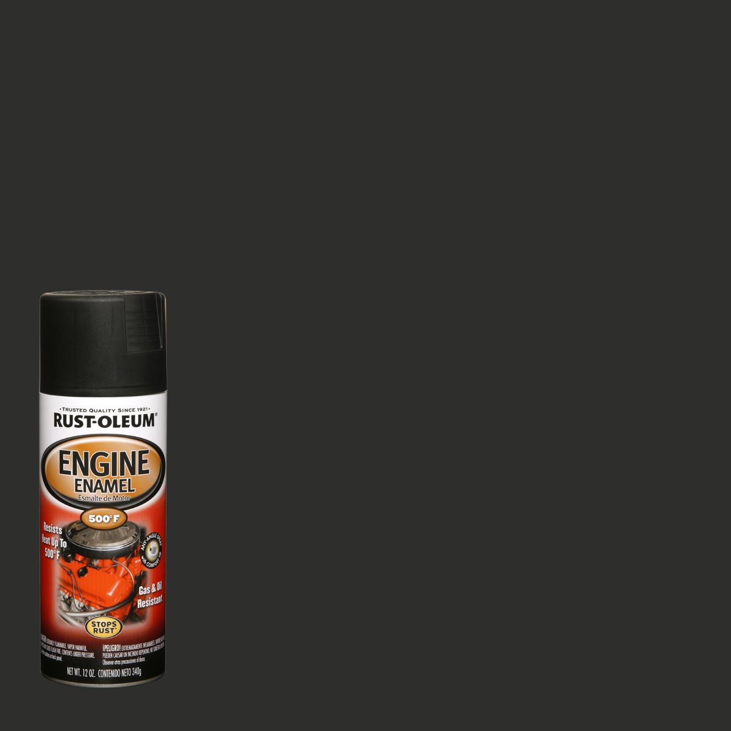 Rust-Oleum Stops Rust Semi-Gloss Black Engine Enamel Spray 12 oz