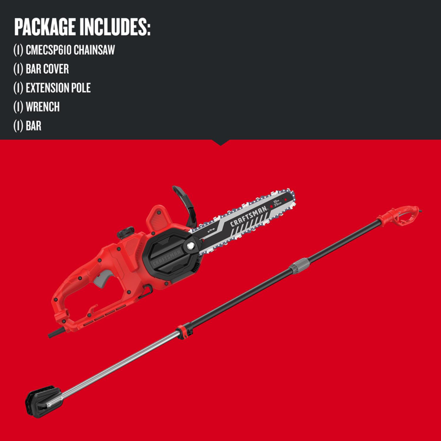 CRAFTSMAN CMECSP610 10 in. Electric Chainsaw/Pole Saw Combo