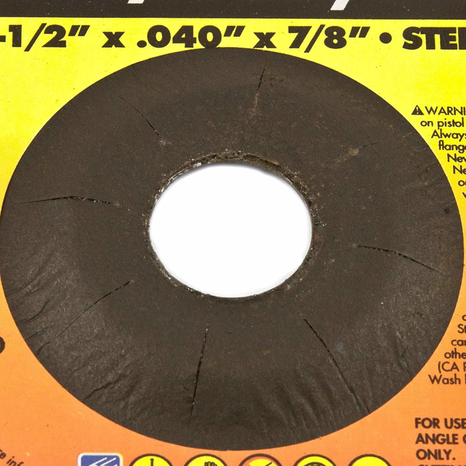 Forney 4-1/2 in. D X 7/8 in. X.040 in. thick Aluminum Oxide Metal Cut-Off Wheel 1 pc