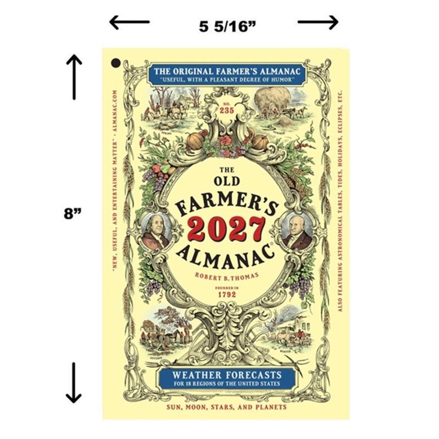 The Old Farmer's Almanac Yankee Publishing 2027 Almanac Reference Book
