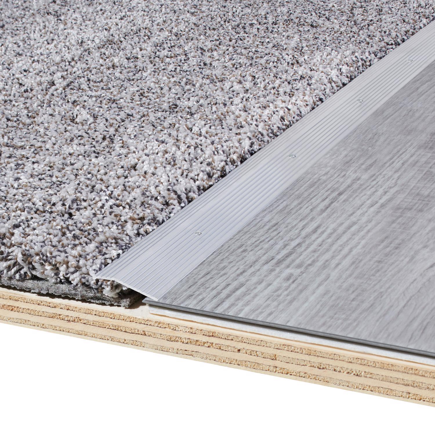 M-D Building Products 0.3 in. H X 1.38 in. W X 72 in. L Prefinished Silver Aluminum Carpet Trim