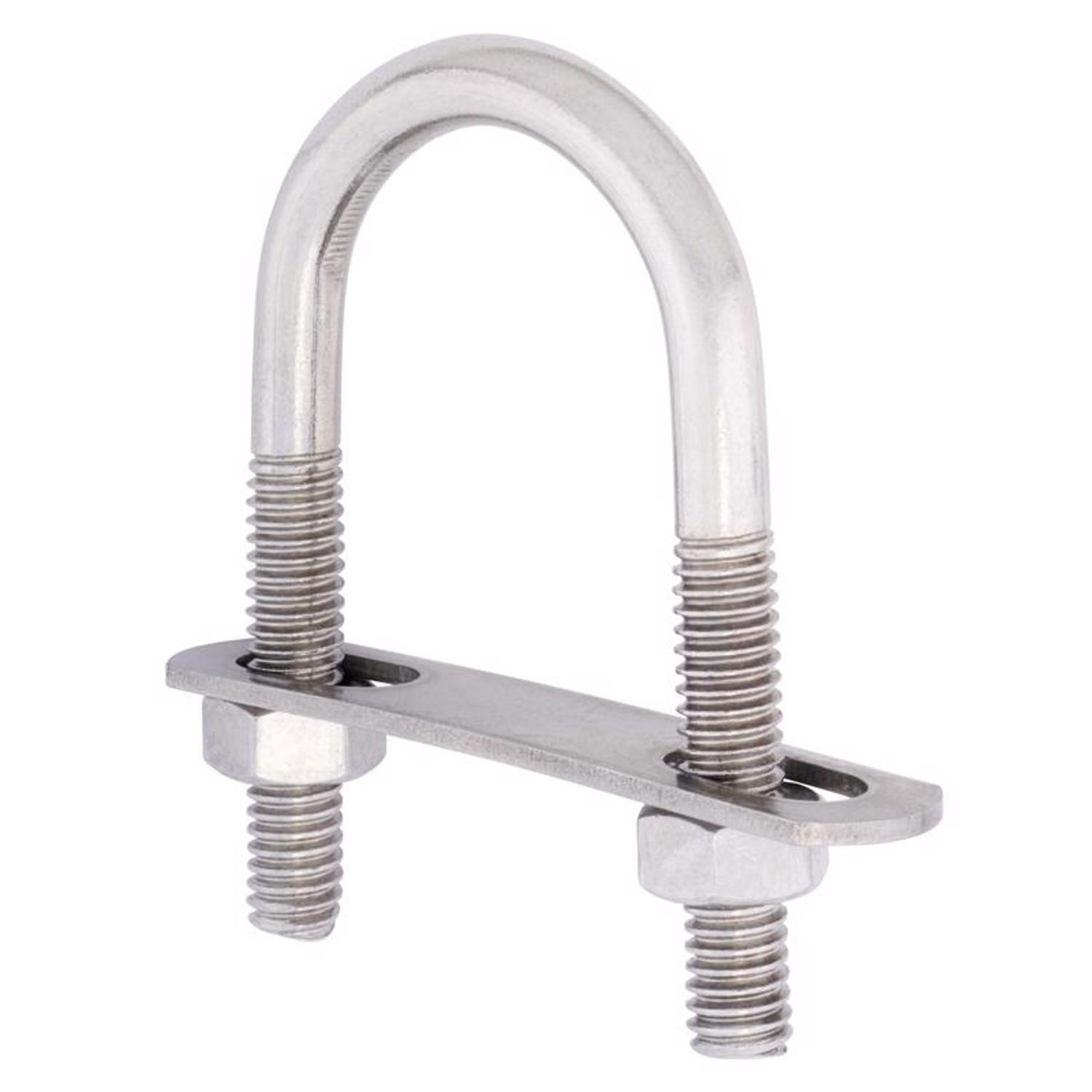 Hampton 5/16 in. X 1-3/8 in. W X 2-1/2 in. L Coarse Zinc-Plated Stainless Steel U-Bolt