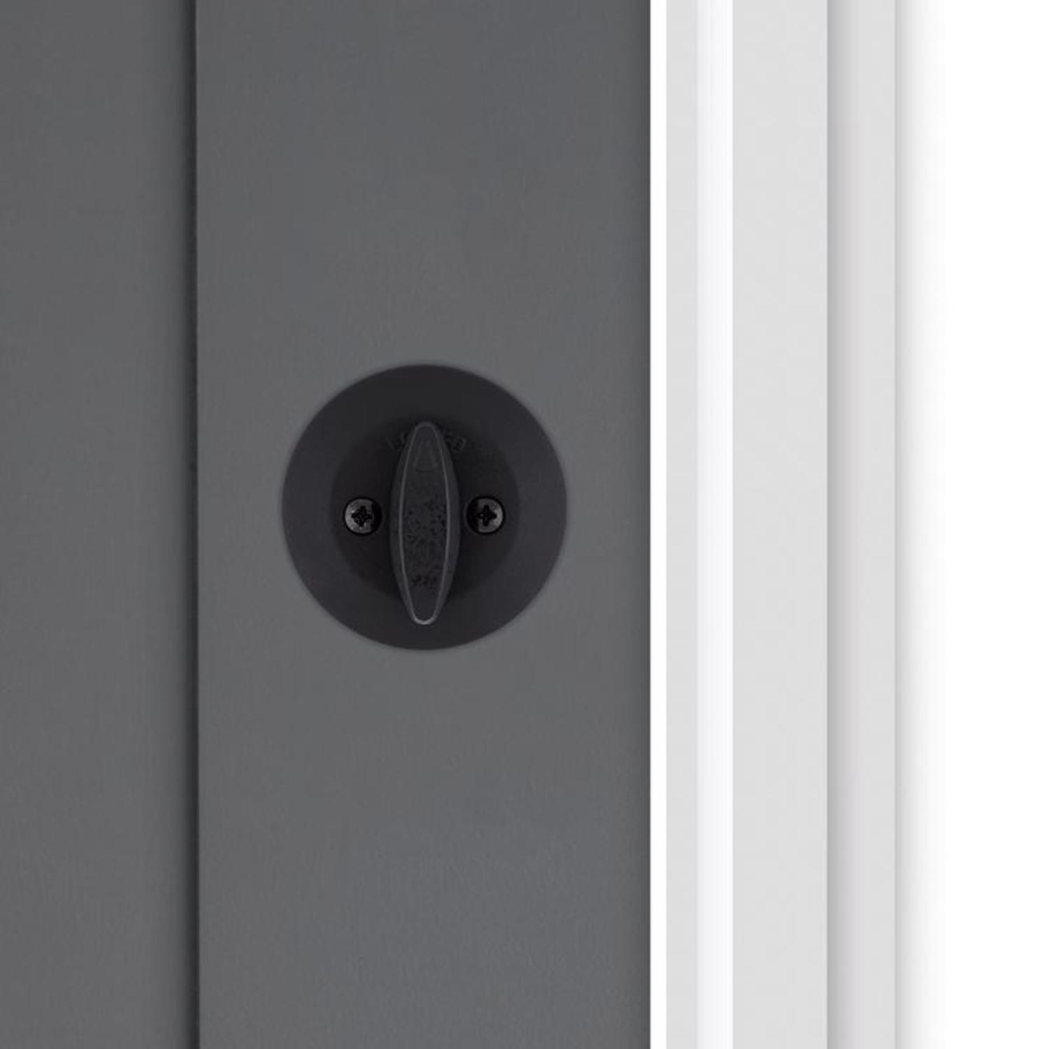 Kwikset Matte Black Single Cylinder Deadbolt 2-3/4 in.