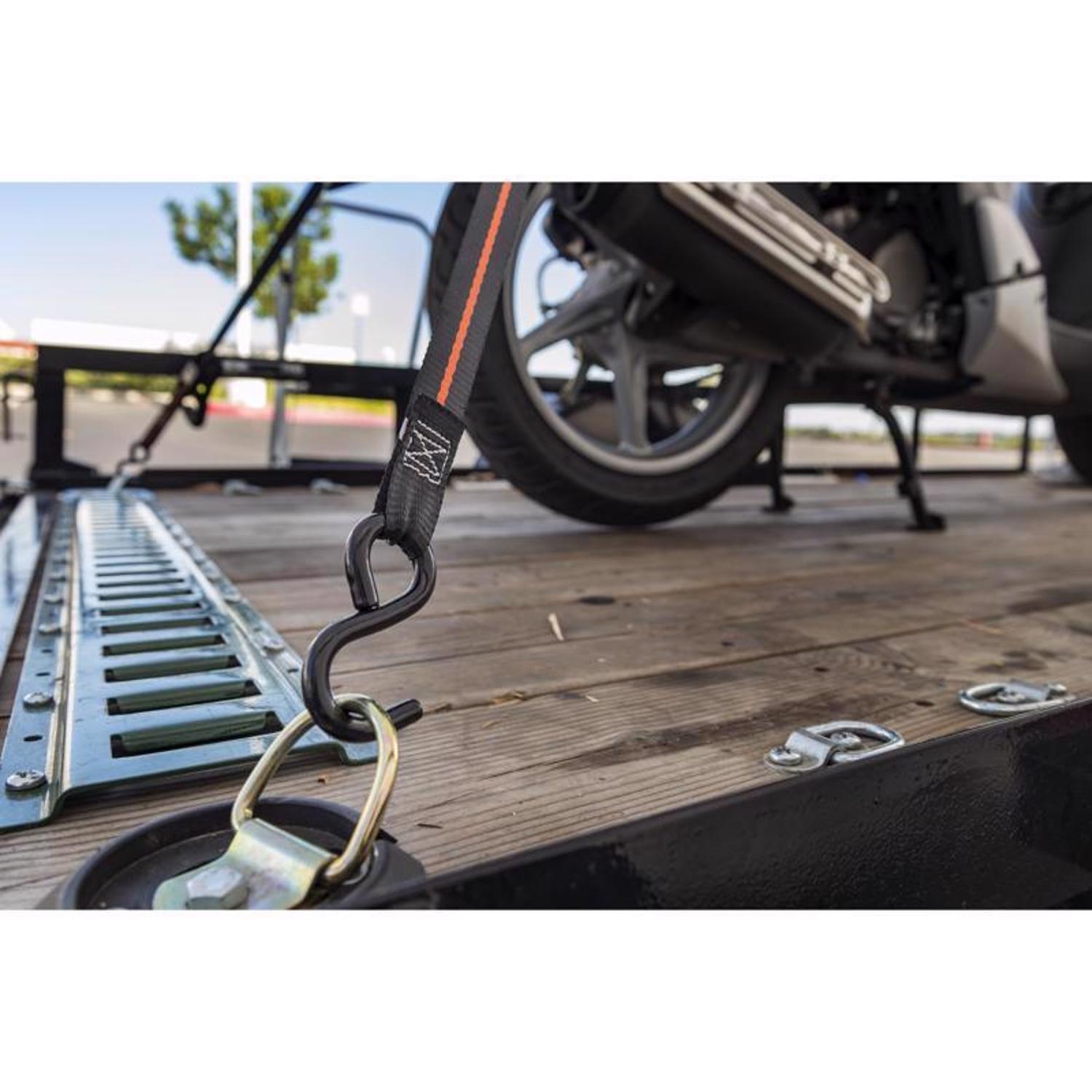 Keeper 1 in. W X 8 ft. L Black Tie Down w/Ratchet 500 lb 2 pk