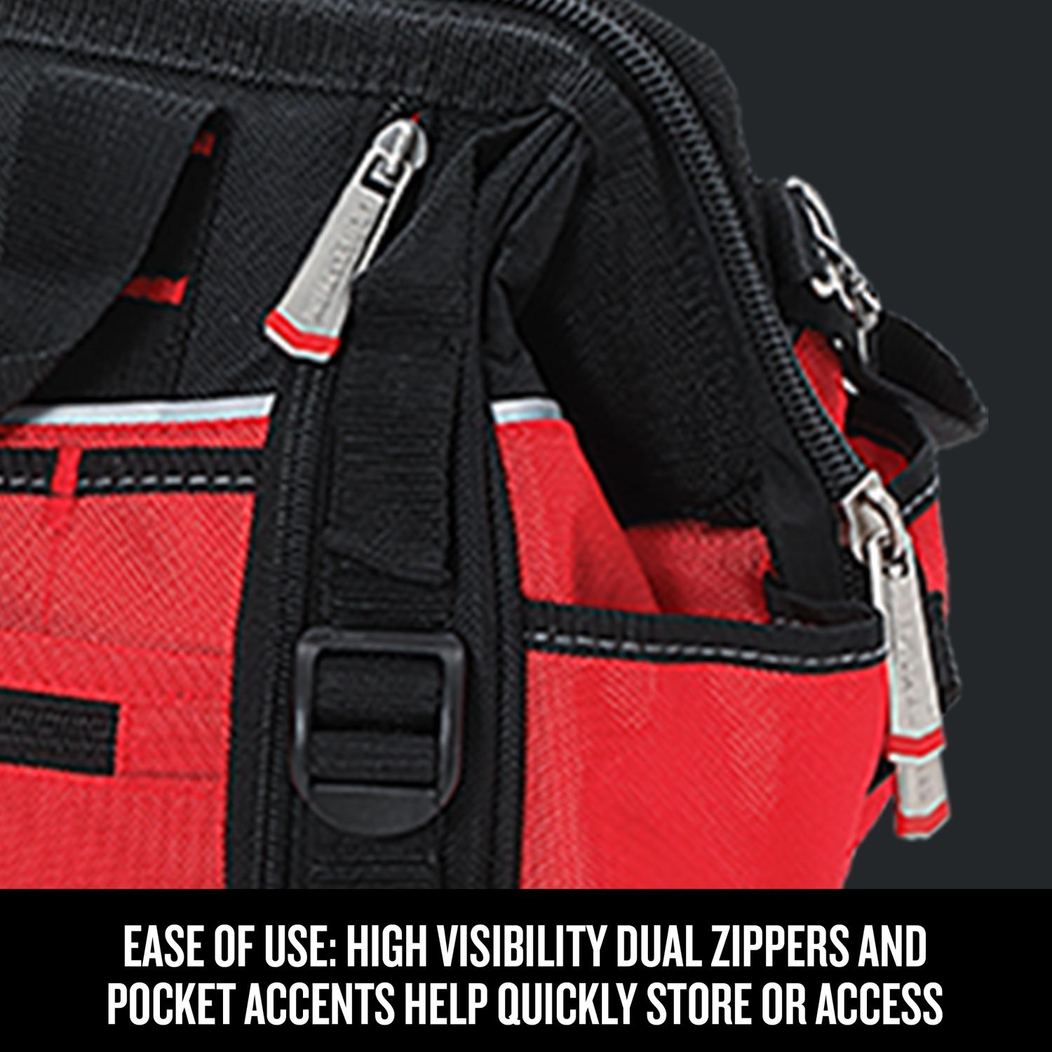 CRAFTSMAN VERSASTACK 8.5 in. W X 13.5 in. H Polyester Tool Bag 31 pocket Black/Red 1 pc