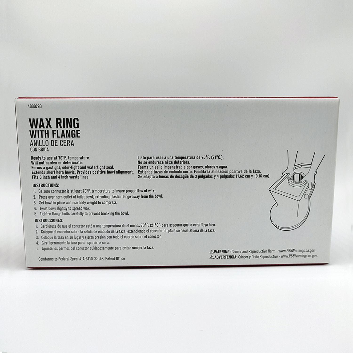 Ace Wax Ring with Flange For 3 in. and 4 in. Waste Lines