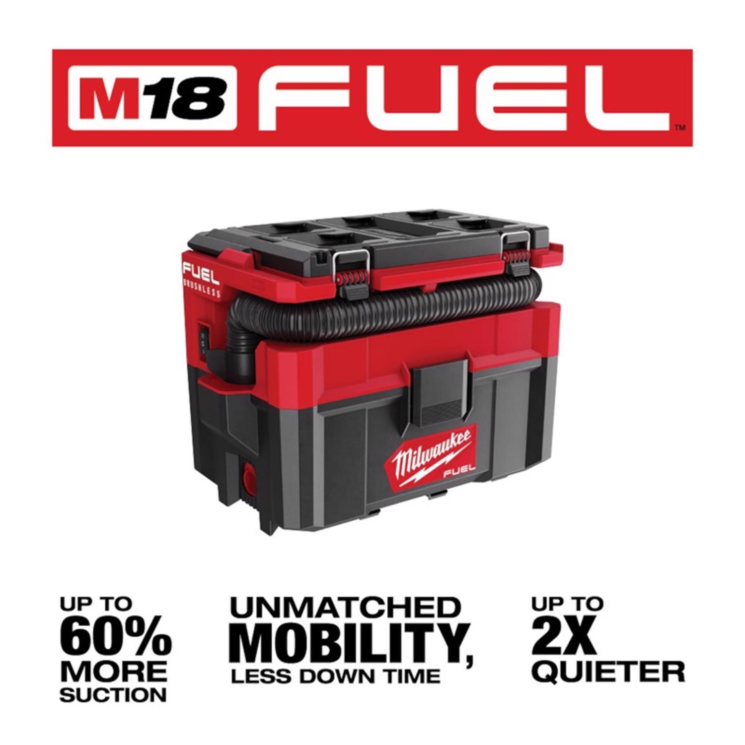 Milwaukee M18 FUEL PACKOUT 0970-20 2.5 gal Cordless Wet/Dry Vacuum Tool Only 18 V