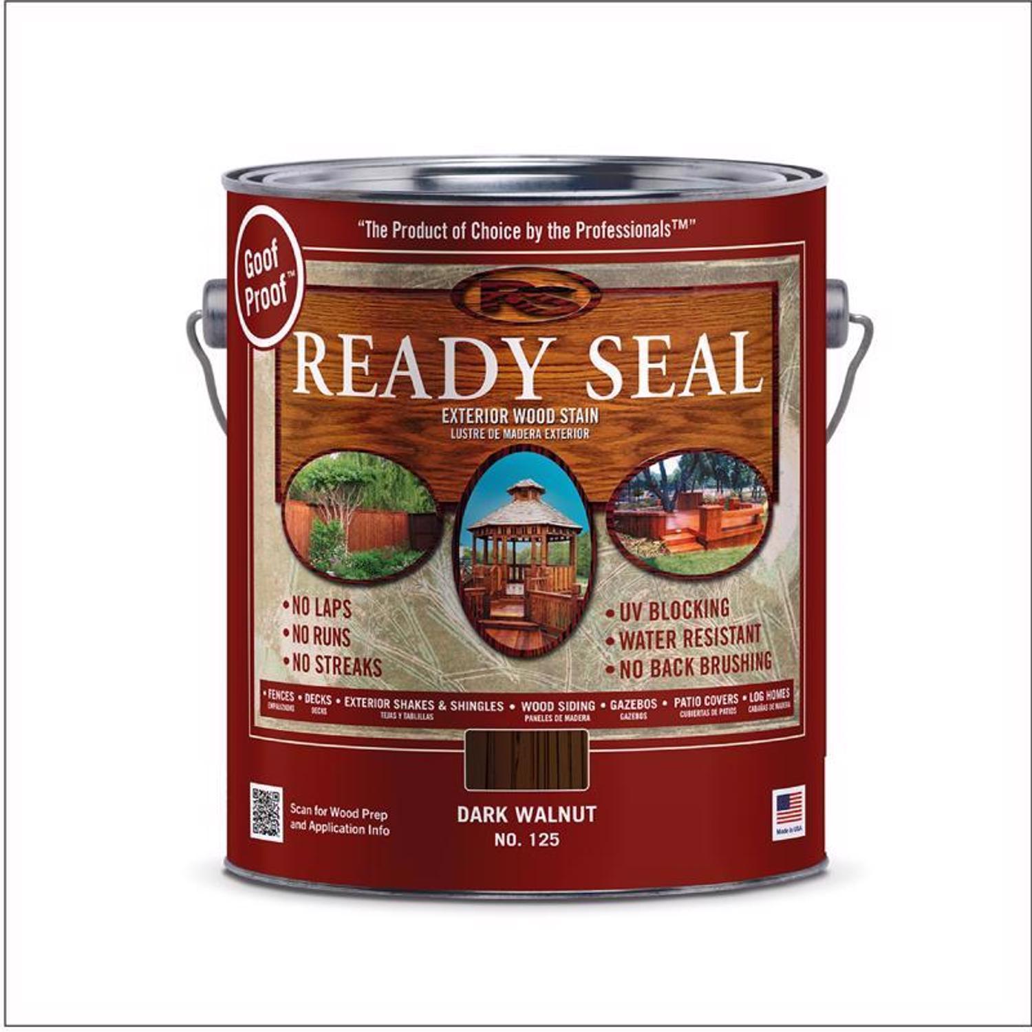 Ready Seal Goof Proof Semi-Transparent Flat Dark Walnut Oil-Based Penetrating Wood Stain/Sealer 1 ga