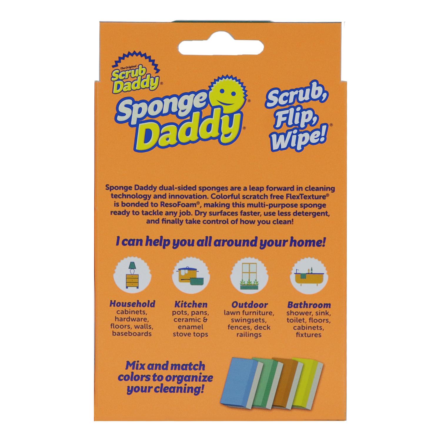 Scrub Daddy Sponge Daddy Heavy Duty Sponge For Multi-Purpose 5.6 in. L 4 pk