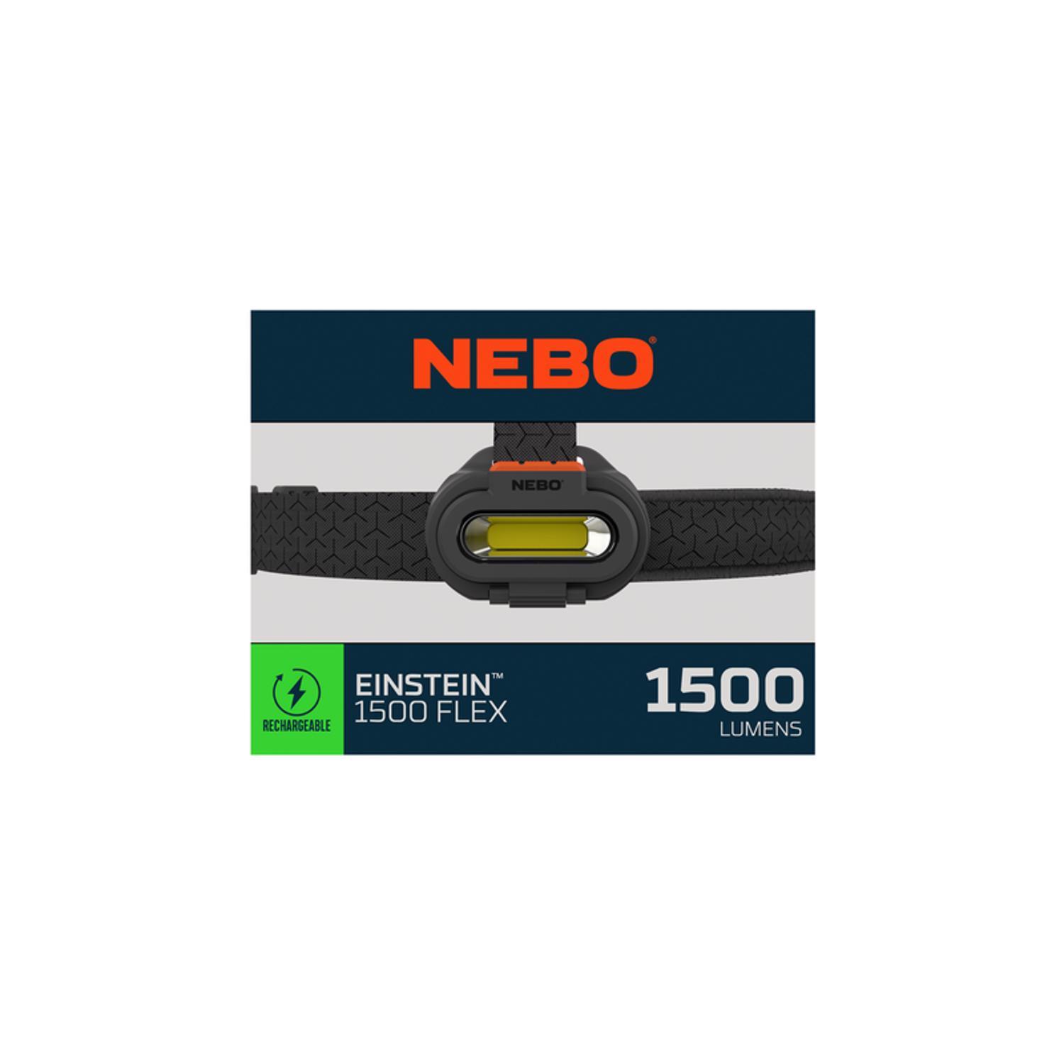 NEBO Einstein 1500 lm Black LED Rechargeable Head Lamp 18650 Battery