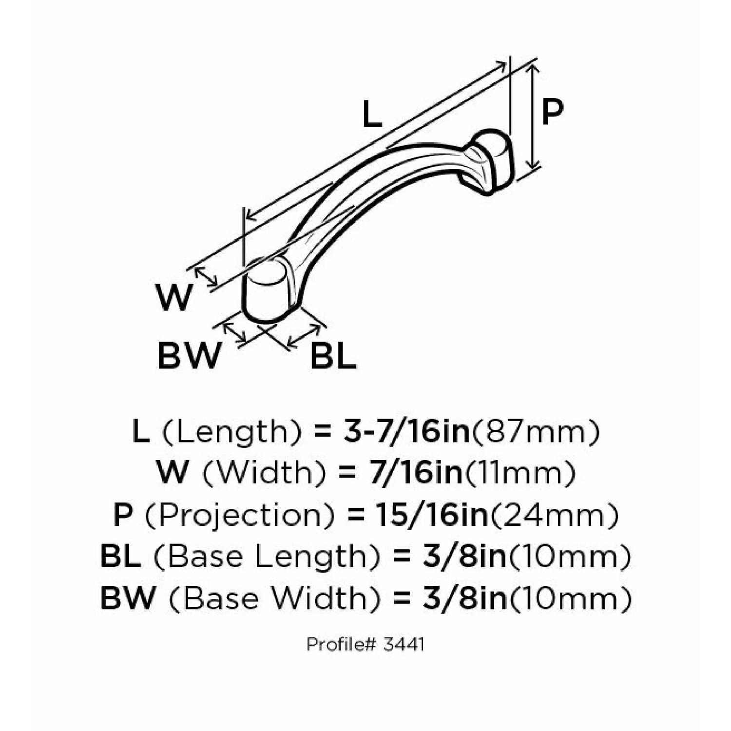 Amerock Allison Cabinet Pull 3 in. Burnished Brass 1 pk