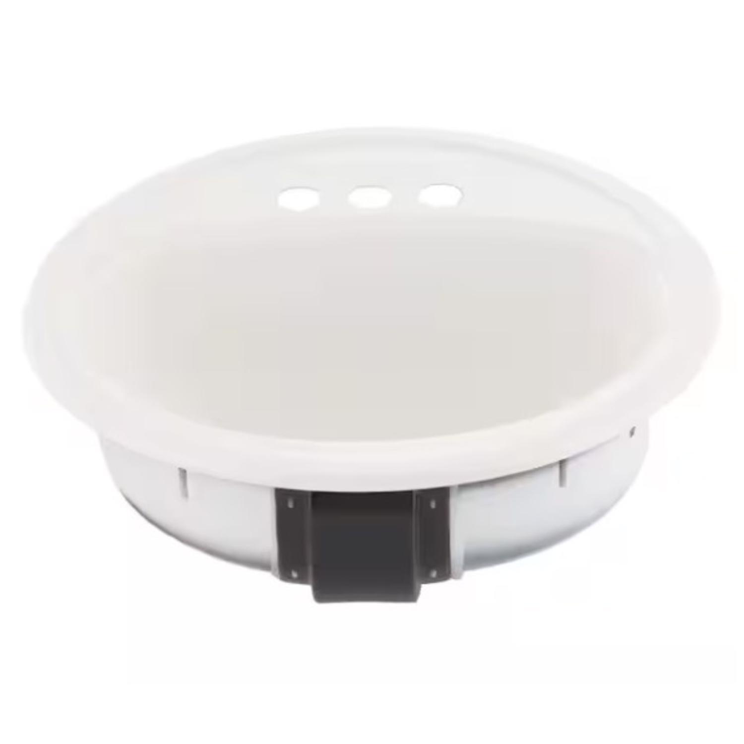 Bootz Laurel Enameled Steel Bathroom Sink 19 in. W X 6.5 in. D White