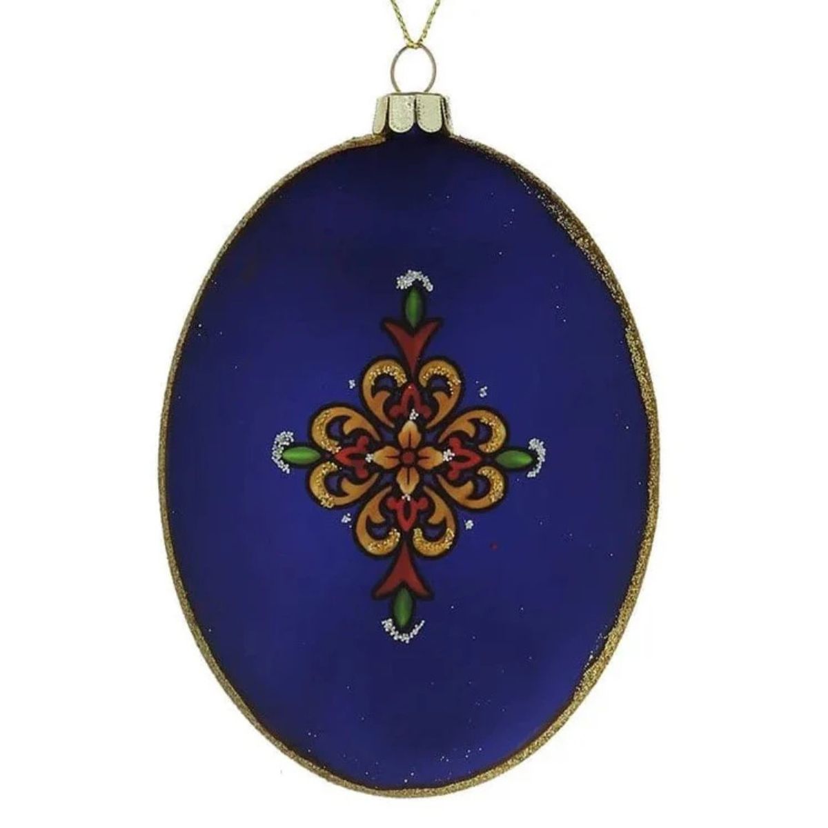 4.5 in. Stained Glass Oval Ornament