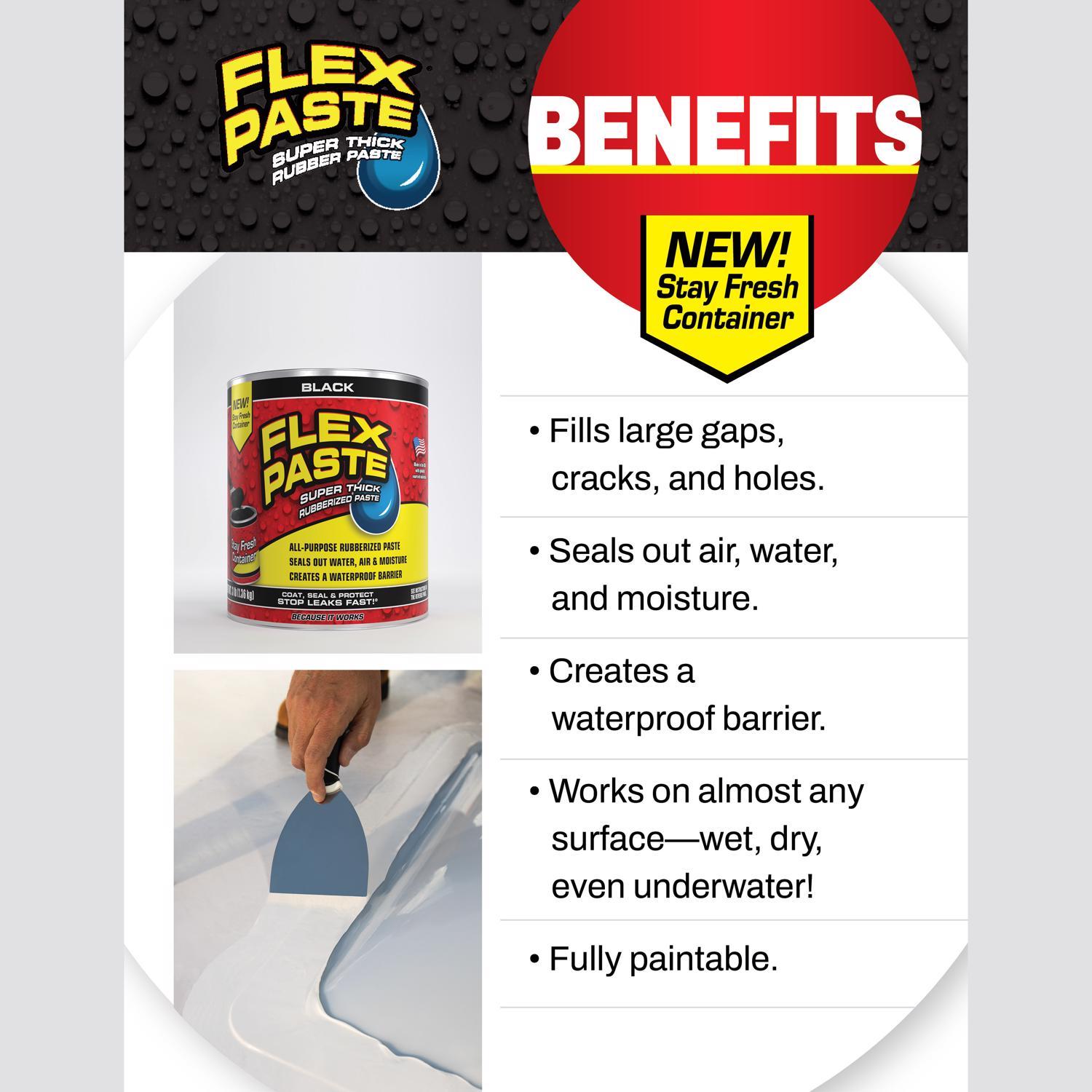 Flex Seal Family of Products Flex Paste White Rubberized Paste 9 fl. oz.