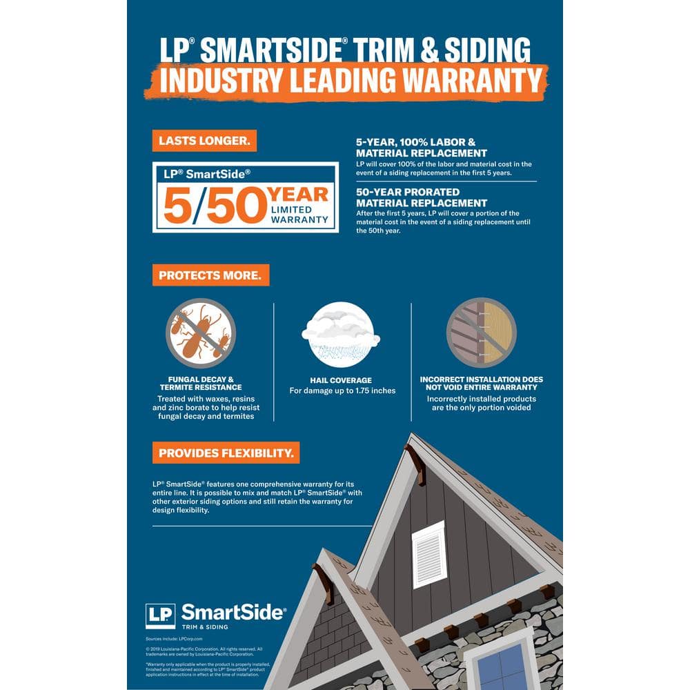 LP SmartSide 540 Series Cedar Texture Trim Engineered Wood Siding 3.5" x 16'