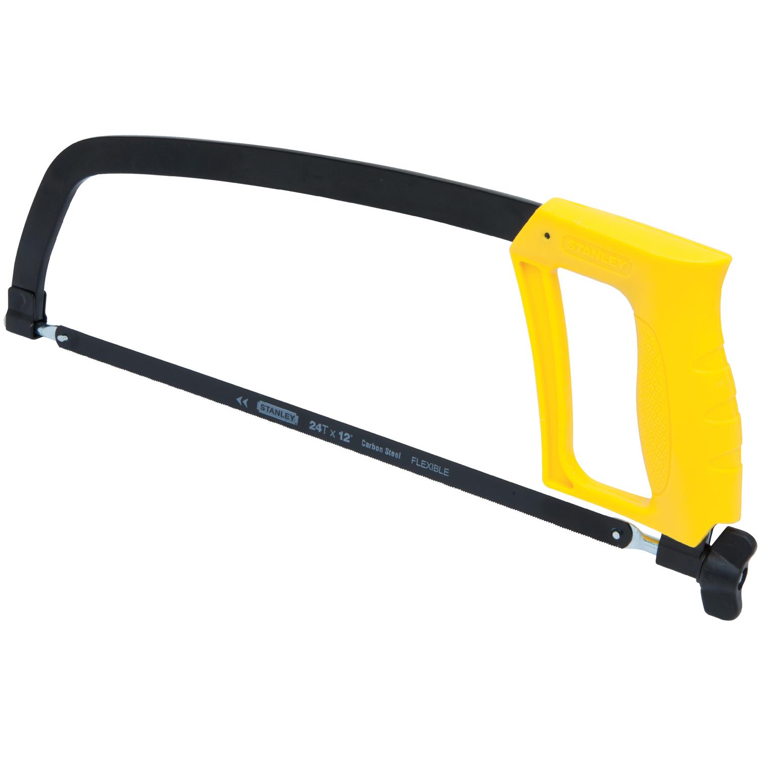 STANLEY 12 in. High Carbon Steel Adjustable Hacksaw Black/Yellow 1 pc