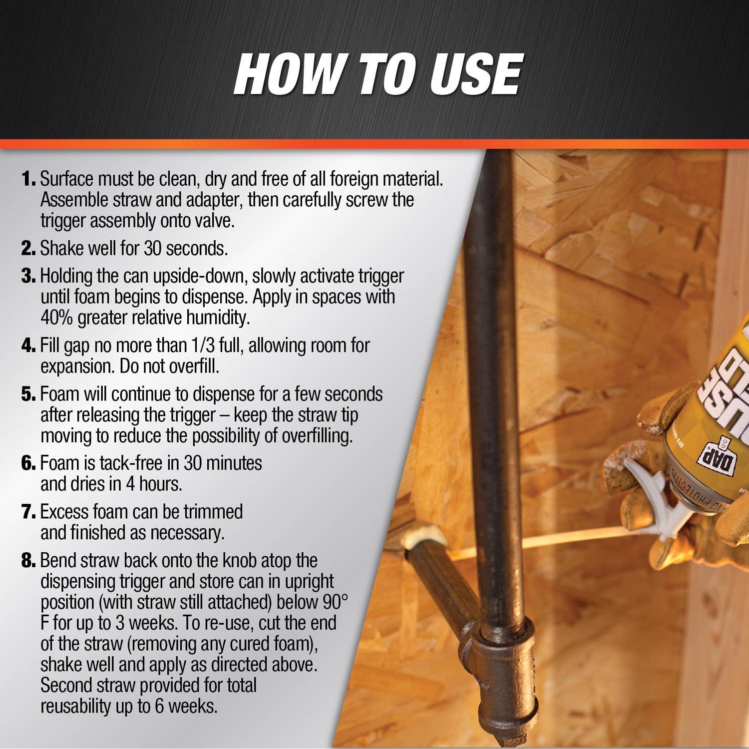 Touch 'n Foam Mouse Shield Off White Polyurethane Foam Foam Sealant 12 oz