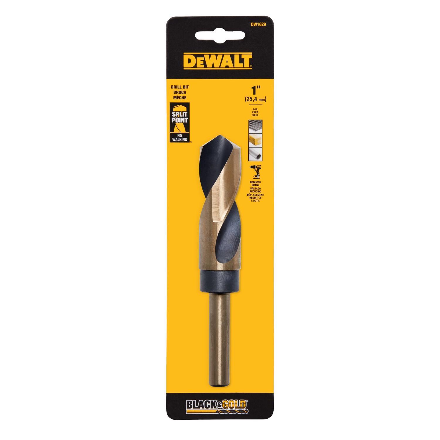DEWALT Black & Gold 1 in. X 6 in. L Black Oxide Drill Bit Straight Shank 1 pc