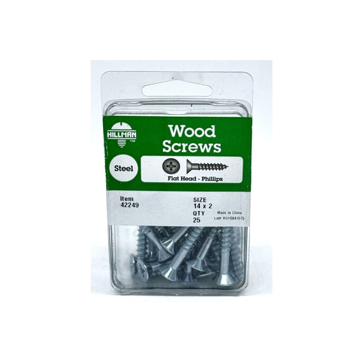 The Hillman Flat Head Phillips Wood Screw 14 x 2-in. 25-Pack