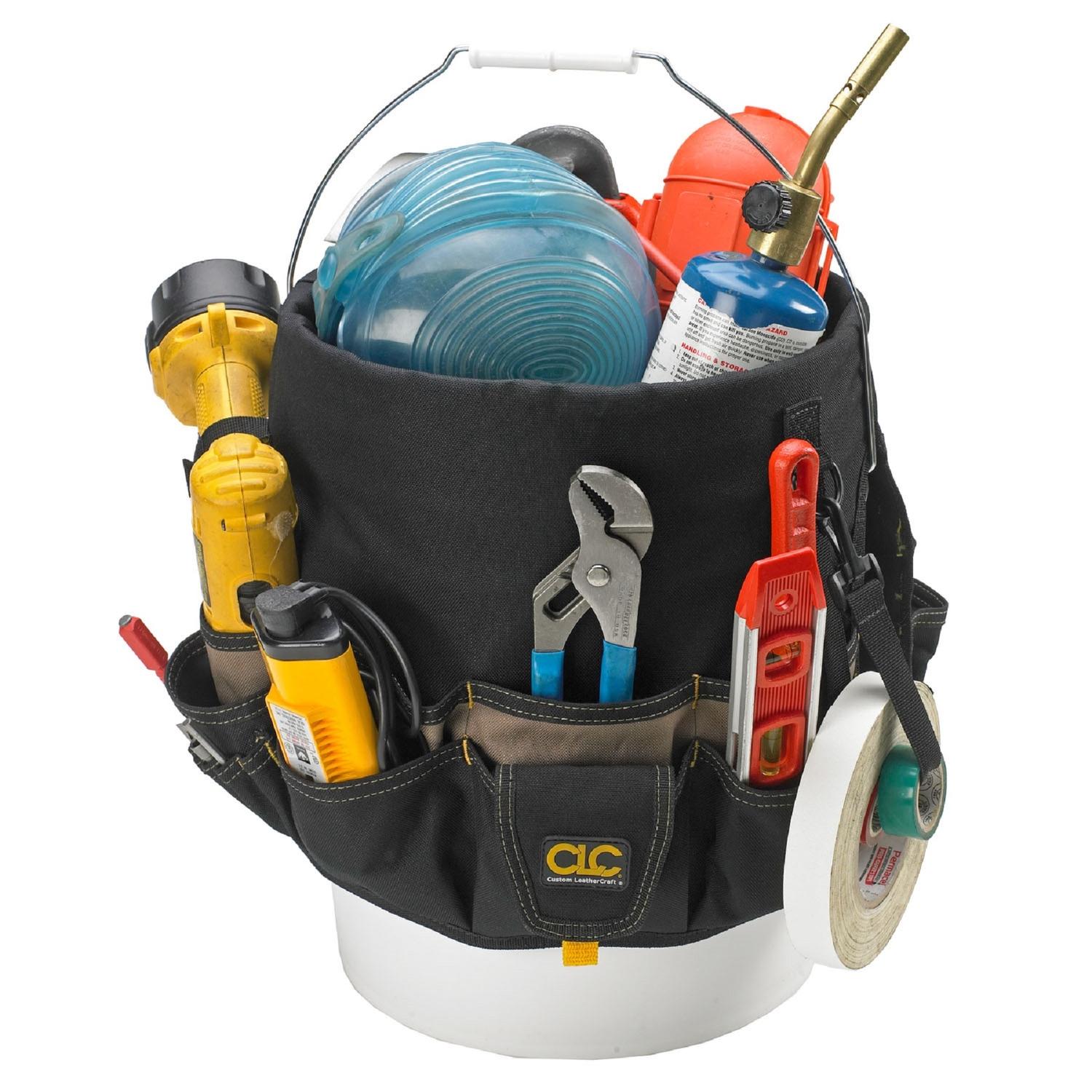 CLC 3 in. W X 12.75 in. H Polyester Bucket Organizer 48 pocket Black/Tan 1 pc