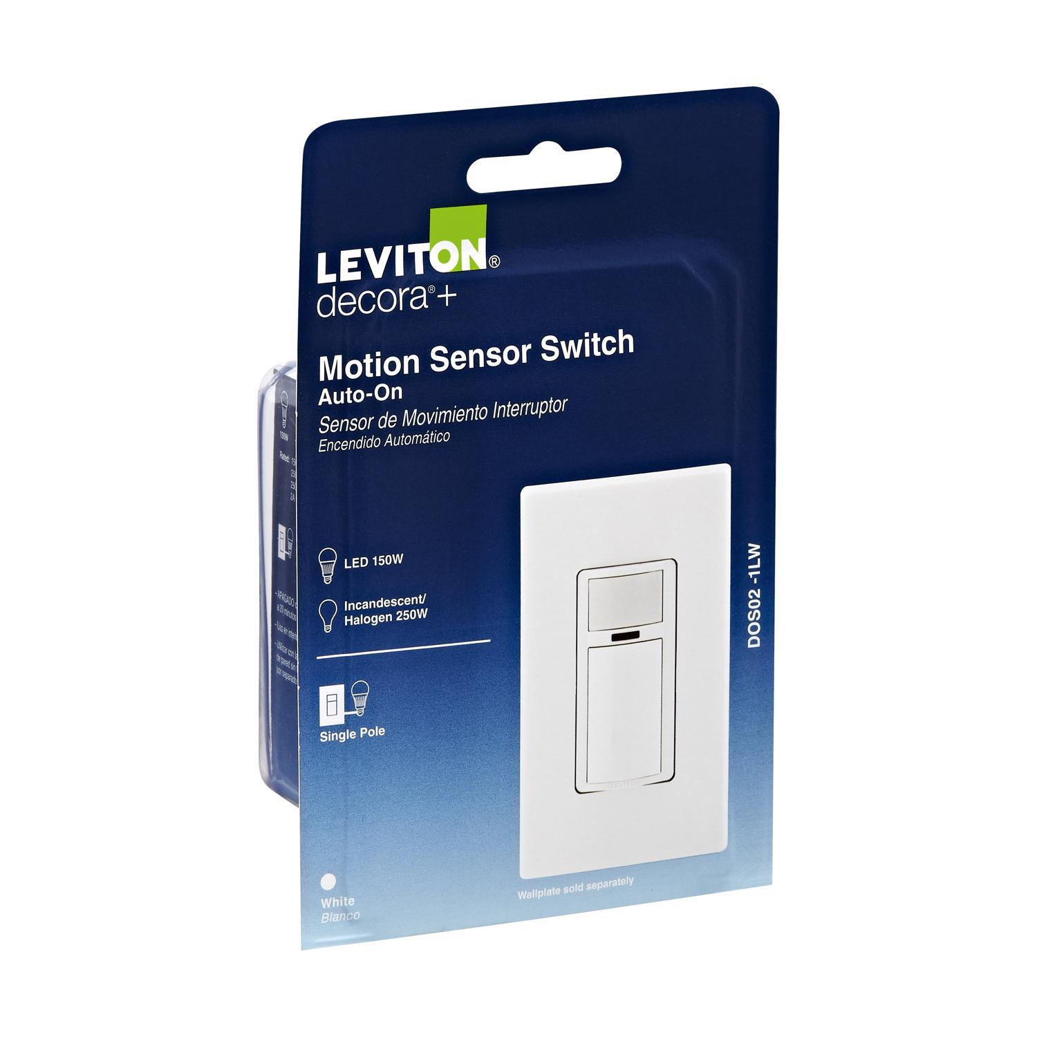Leviton Decora 2.5 amps Single Pole Motion Sensor Switch White 1 pk