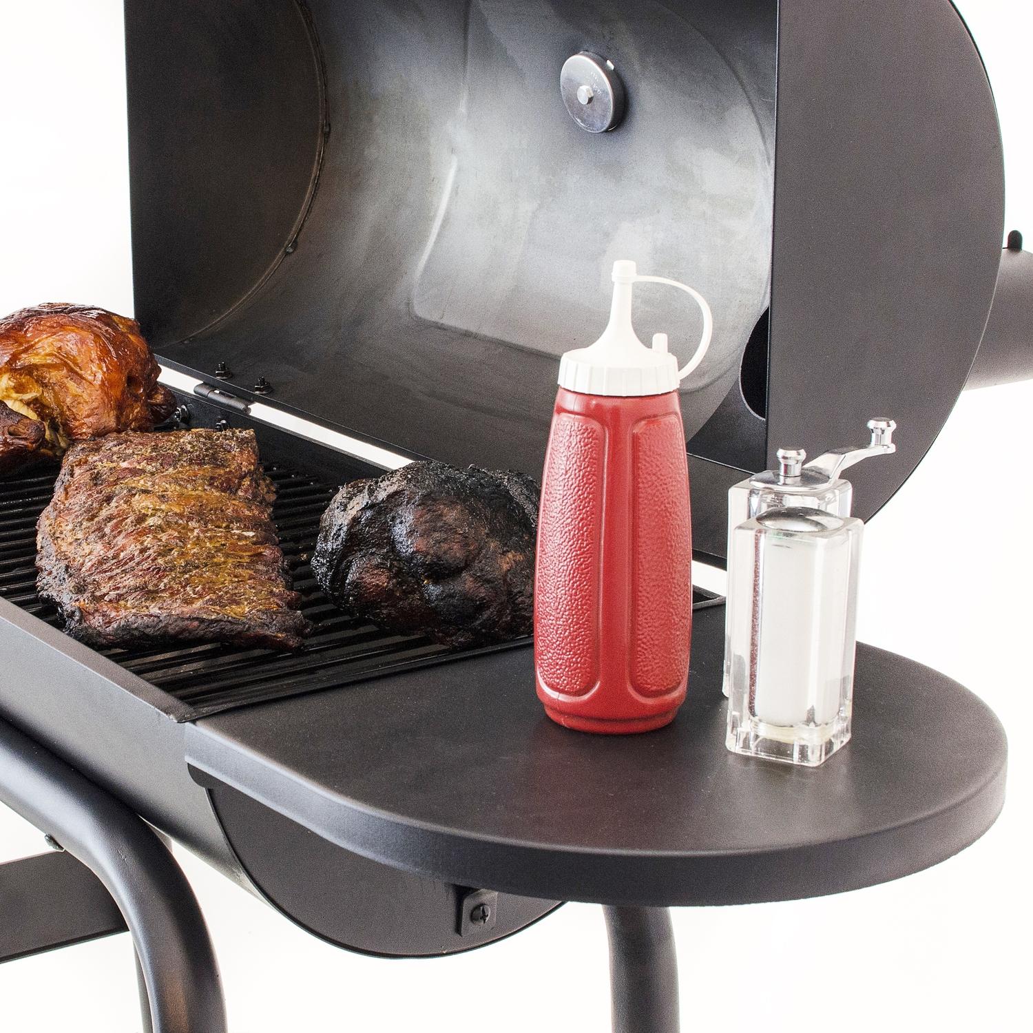 American Gourmet Charcoal Offset Smoker Black