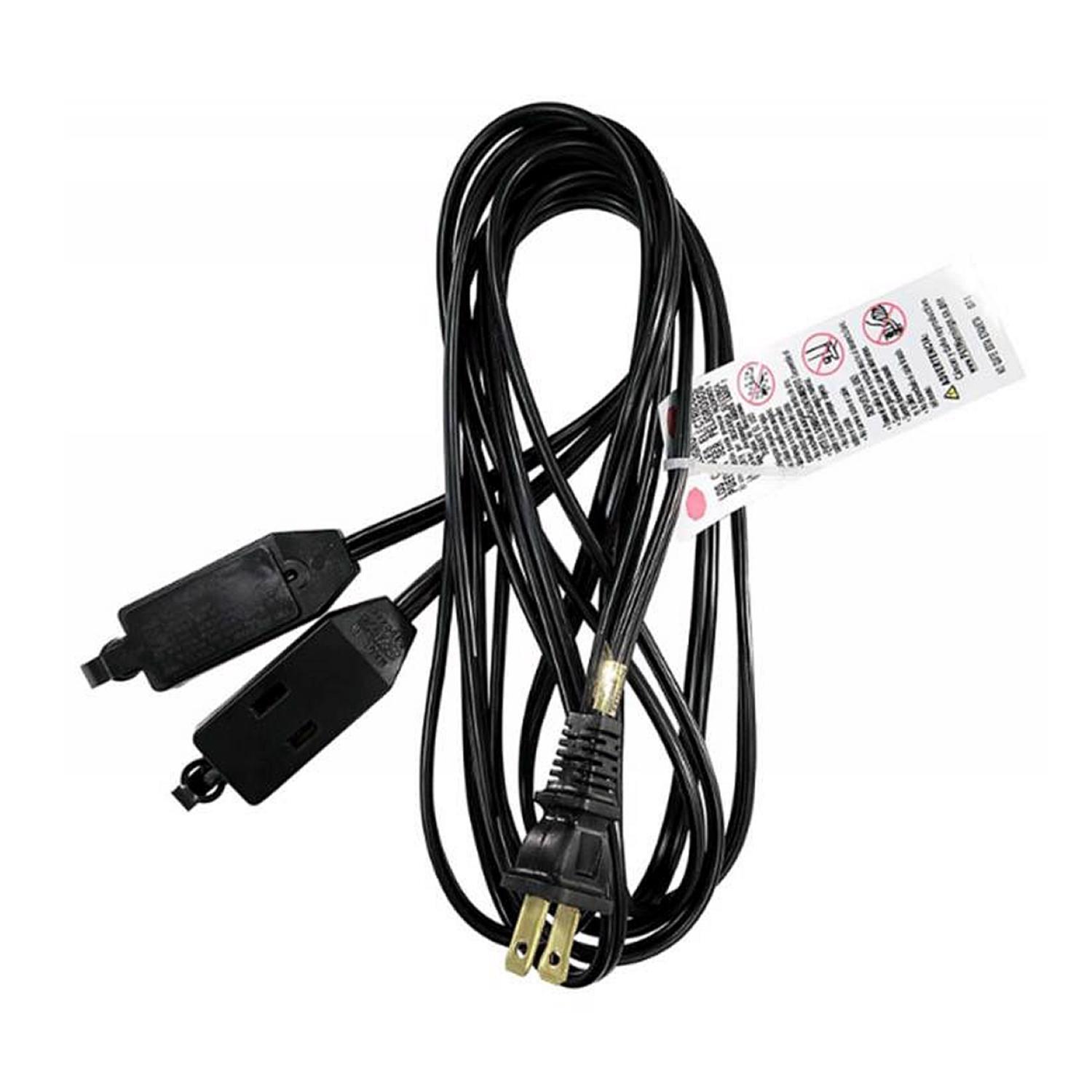 Ace Indoor 12 ft. L Black Extension Cord 16/2 SPT-2