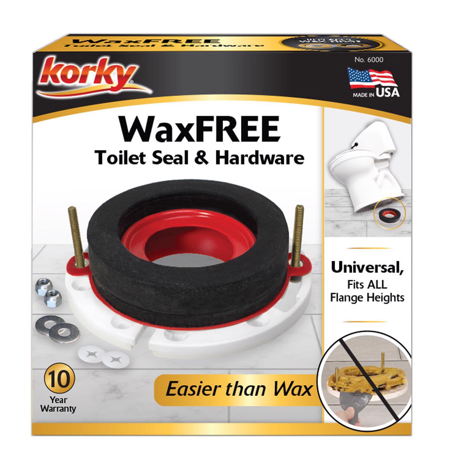 Korky Wax Free Toilet Seal Rubber and Foam For Universal