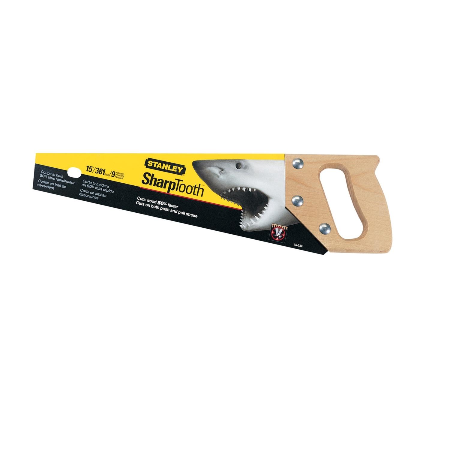 STANLEY SharpTooth 15 in. High Carbon Steel Specialty Hand Saw 9 TPI 1 pc