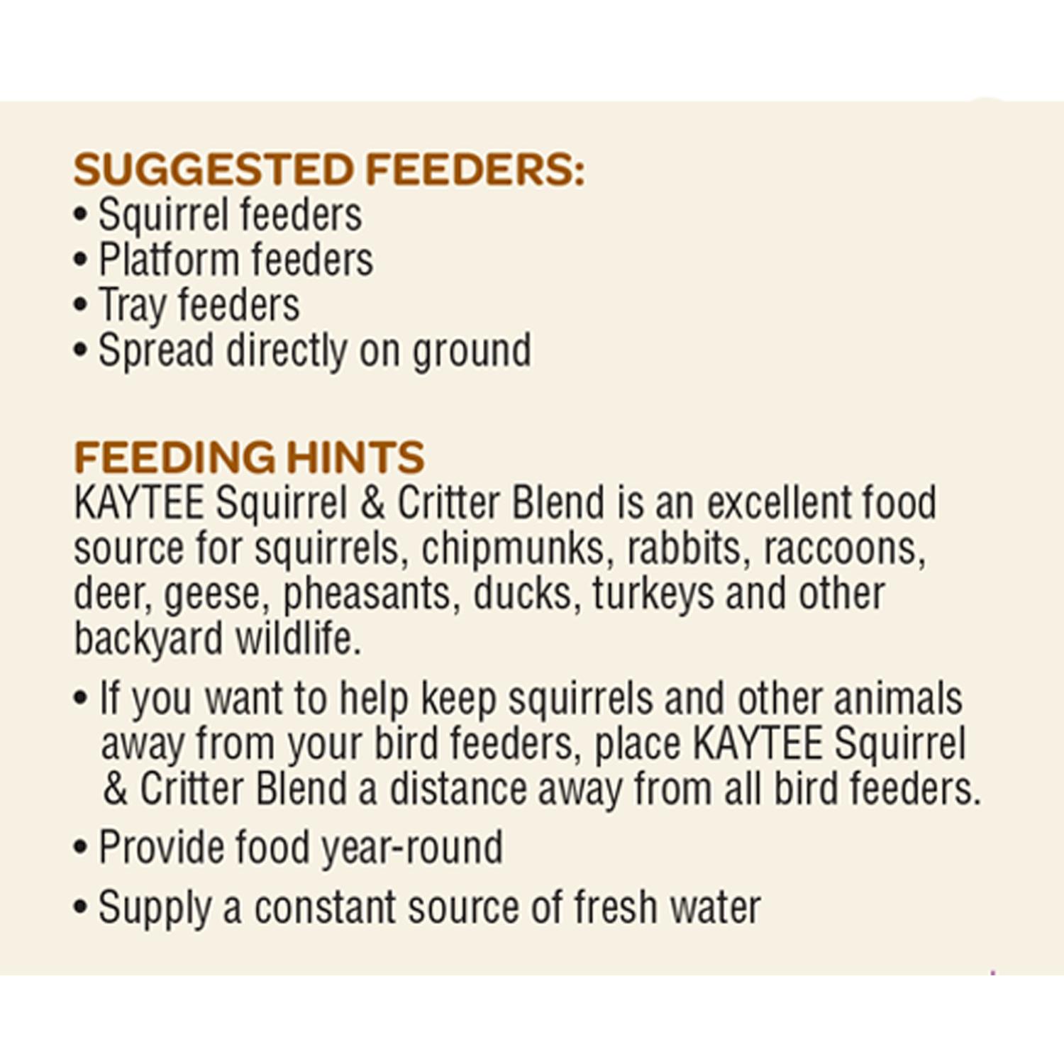 Kaytee Squirrel & Critter Assorted Species Corn Squirrel and Critter Food 10 lb