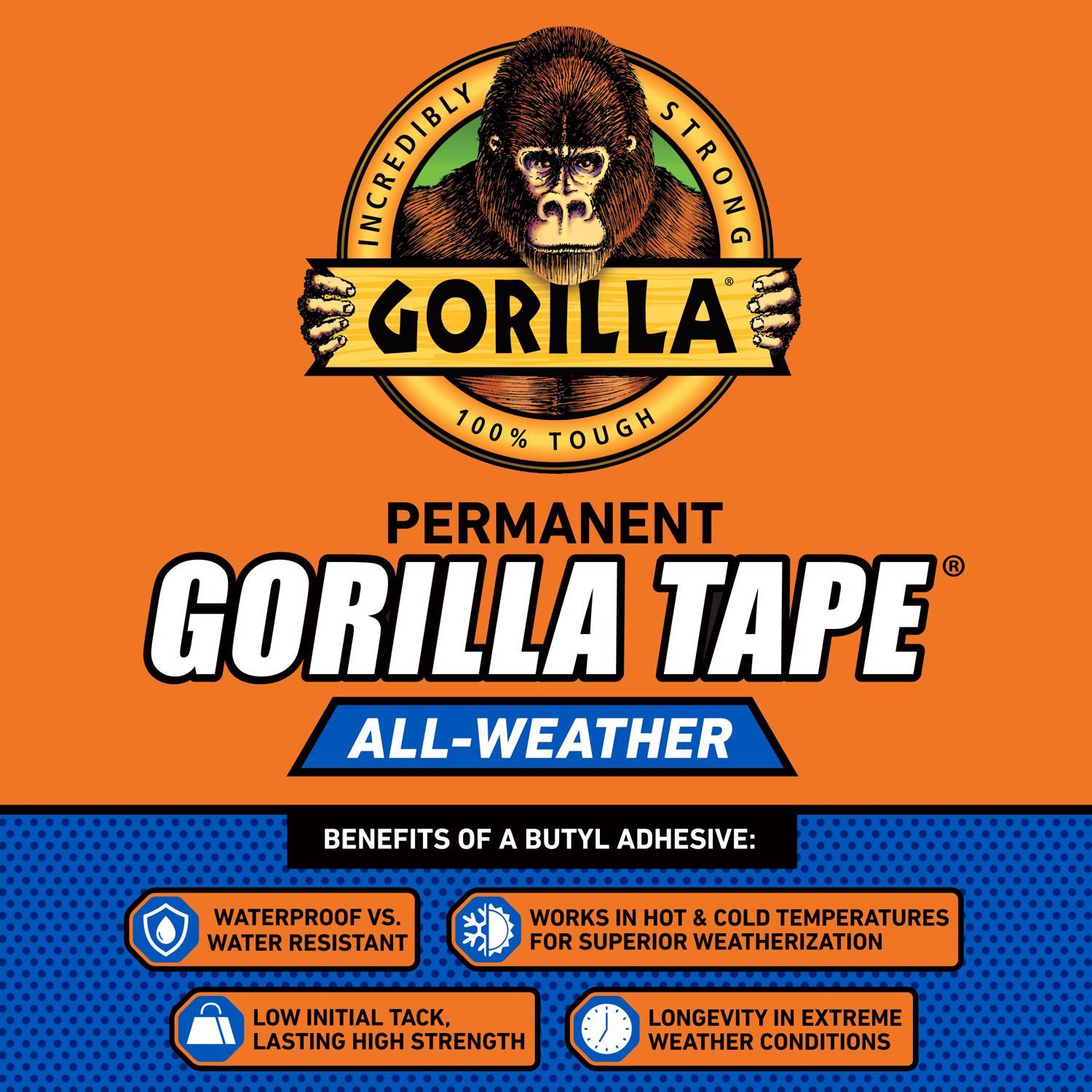 Gorilla 1.88 in. W X 25 yd L Black Duct Tape