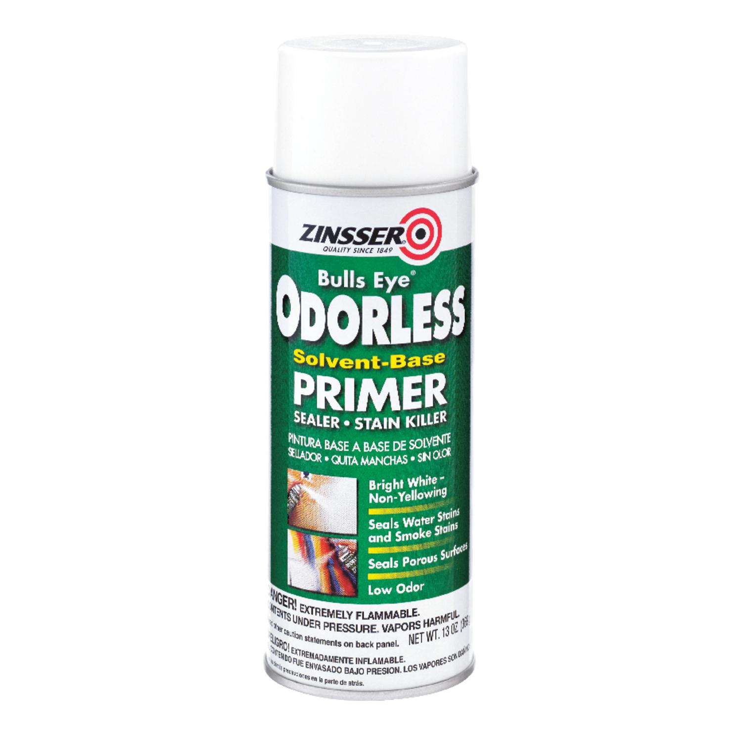Zinsser Bulls Eye Odorless White Flat Primer 13 oz