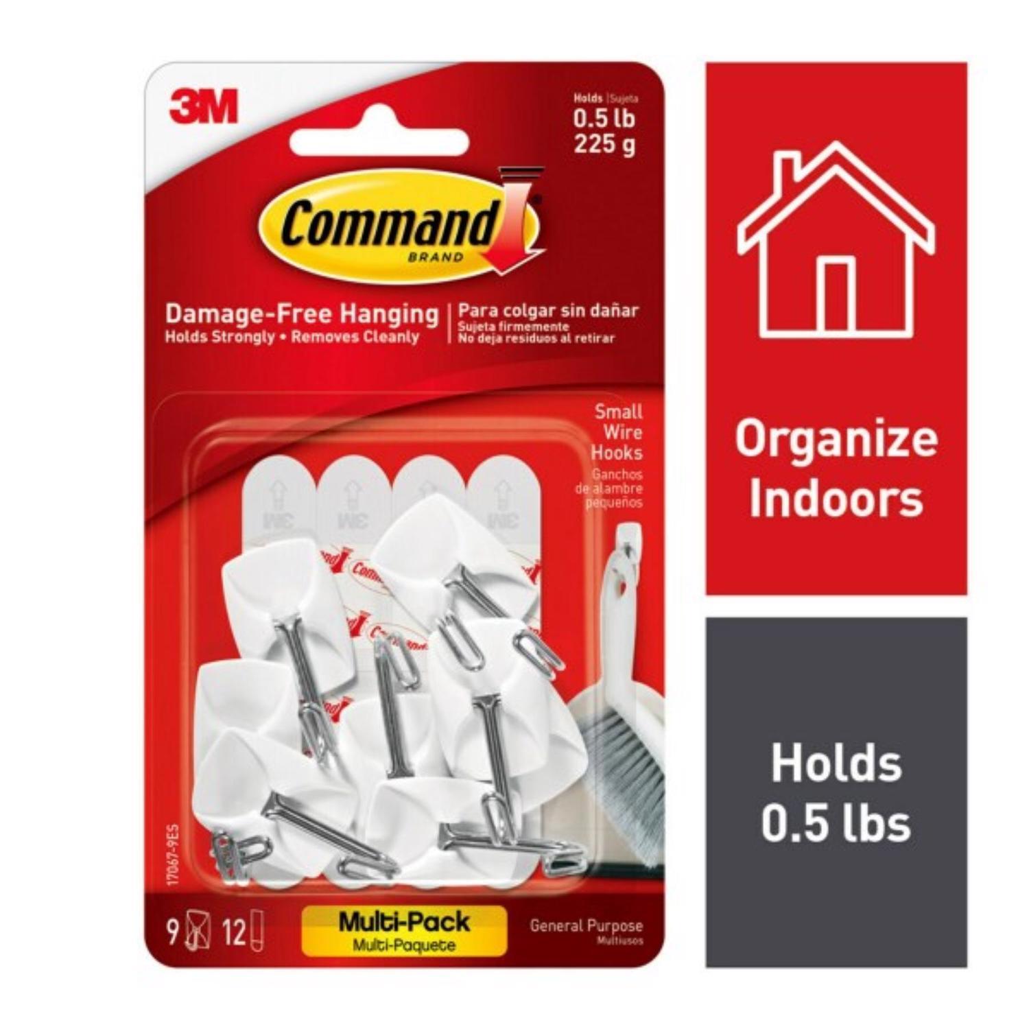 3M Command Small Plastic Wire Hooks 1.625 in. L 1 pk