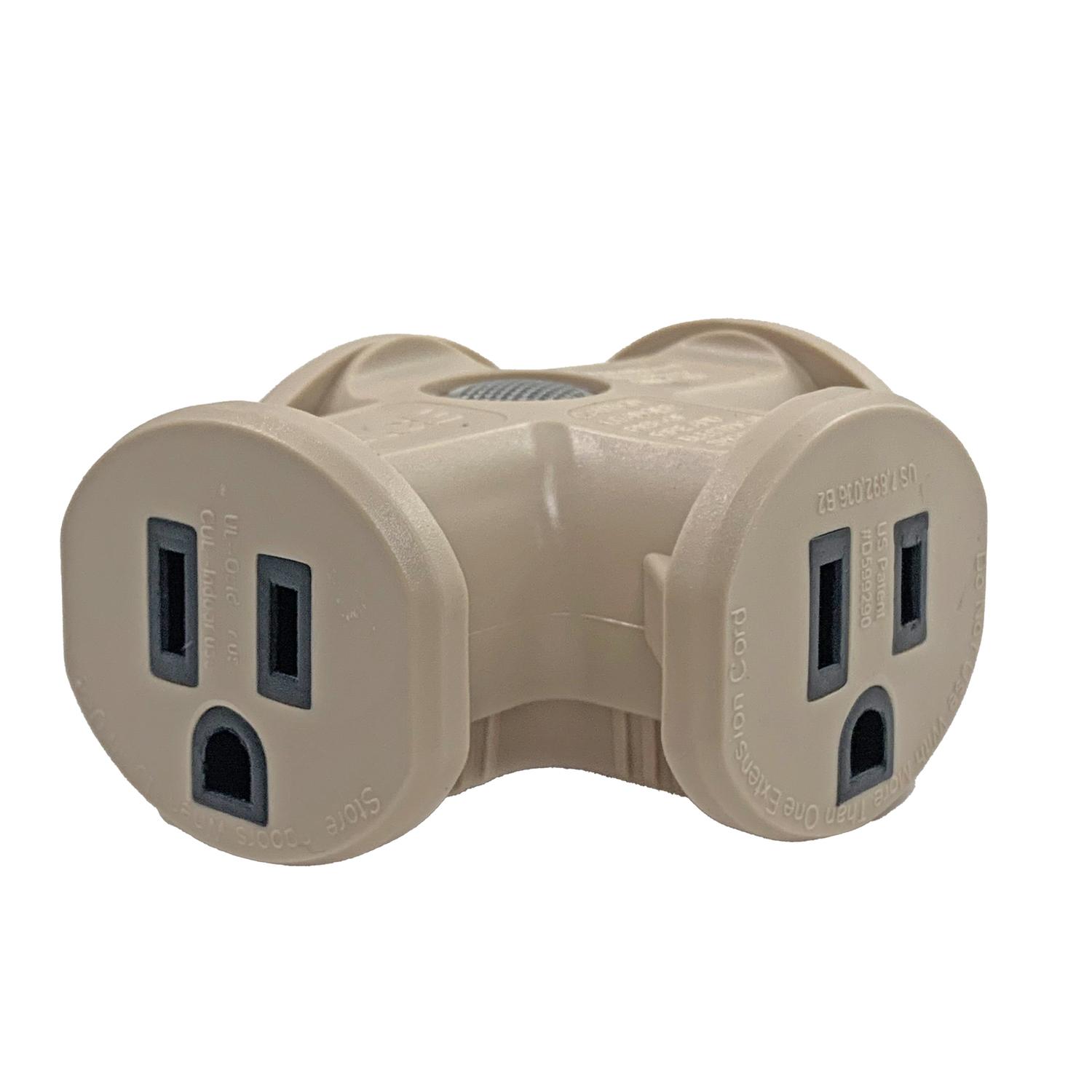 Ace Grounded 3 outlets Adapter 1 pk