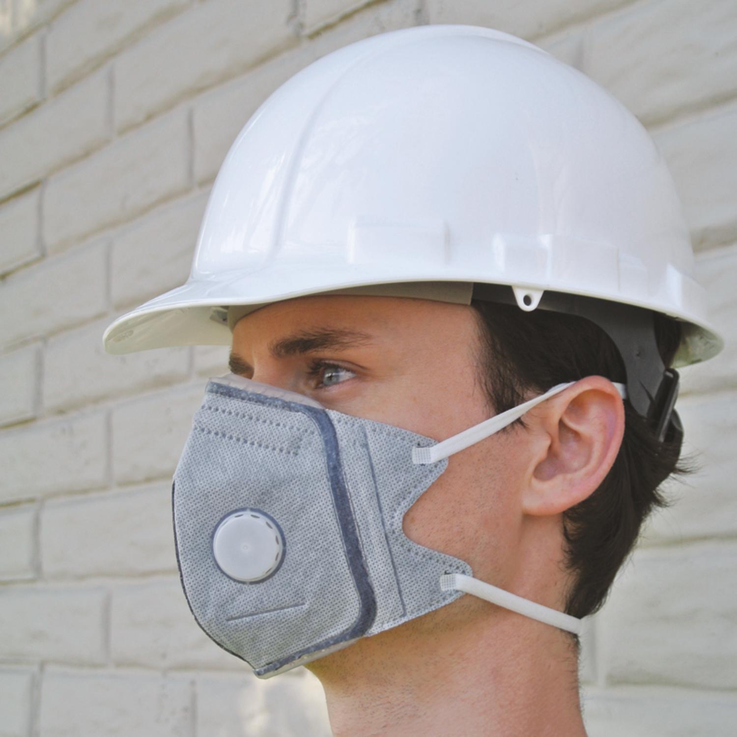 SoftSeal N95 Paint Odor V-Fold Silicone Seal Respirator Mask Valved Gray L 3 pk