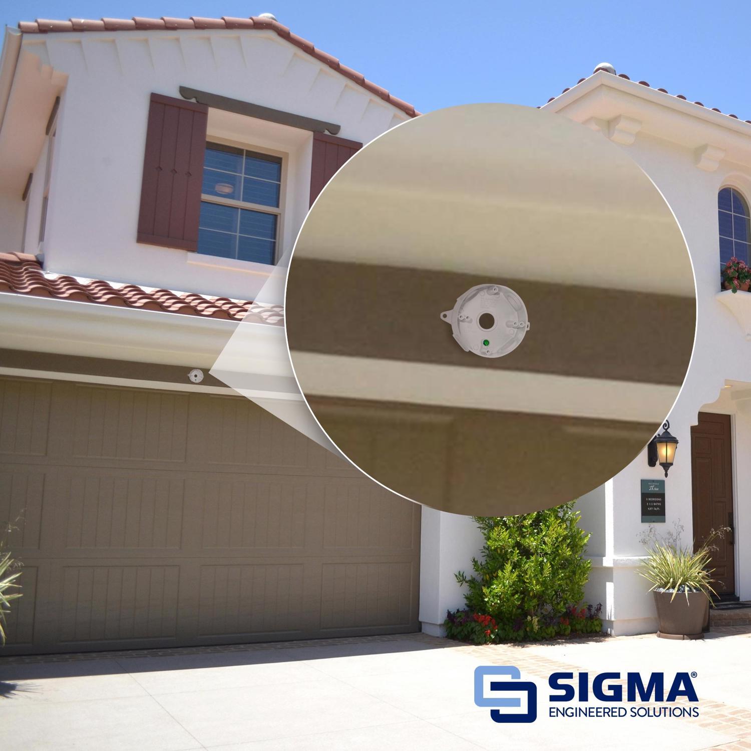 Sigma Engineered Solutions New Work 16 cu in Round Die-Cast Metal Weatherproof Box White