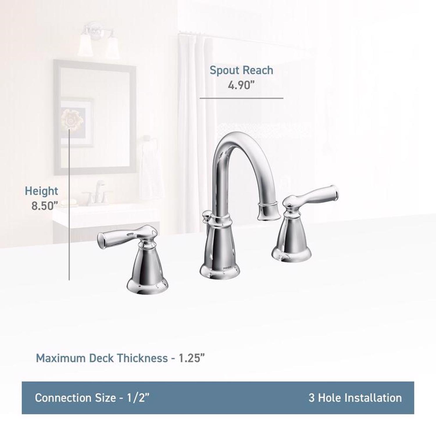 Moen Banbury Brushed Nickel Bathroom Faucet 8-16 in.