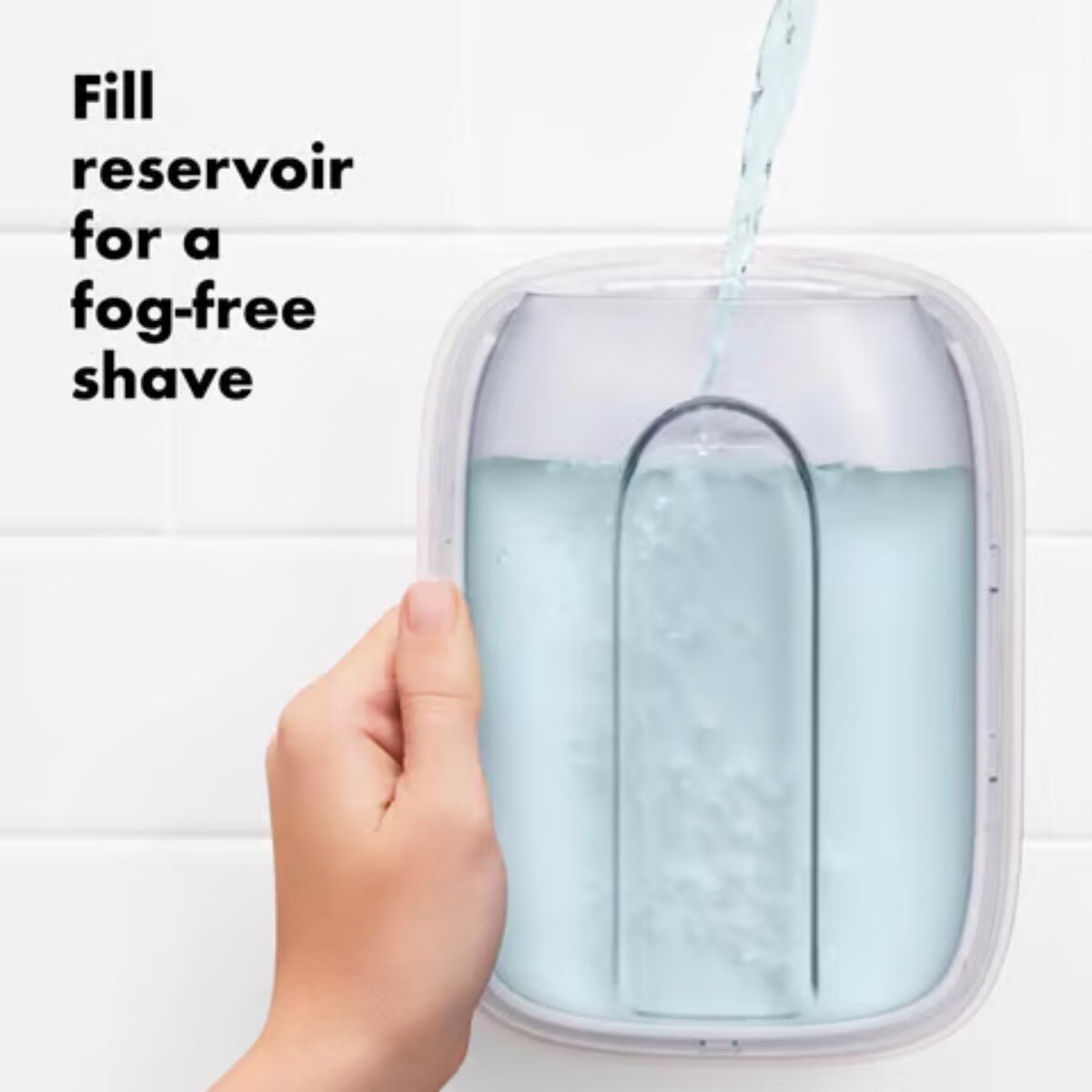 OXO Good Grips 13 in. H X 7 in. W Portable Shower Mirror Silver