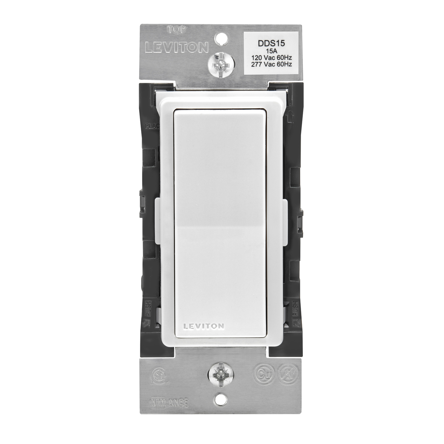 Leviton Decora 15 amps Three Pole Rocker Wi-Fi Remote Control White 1 pk