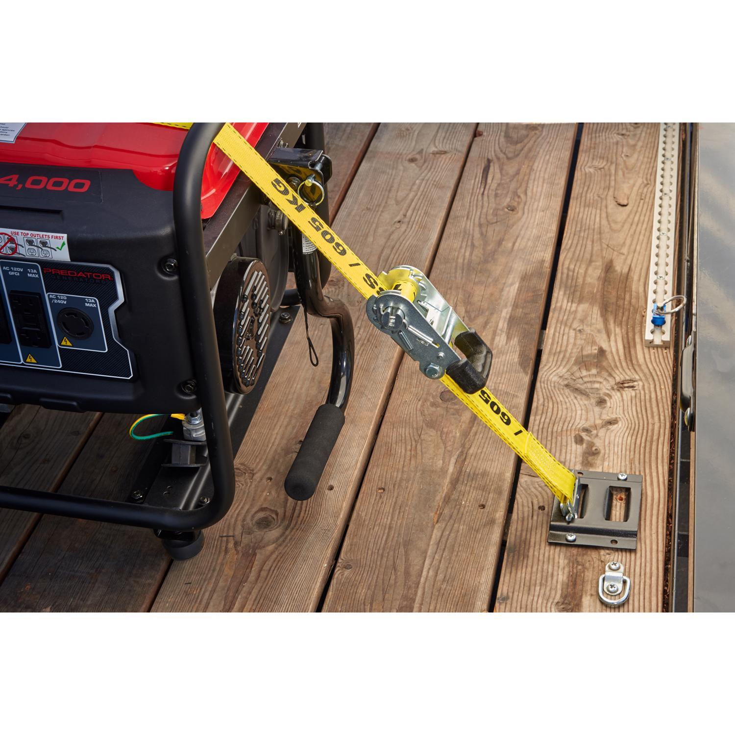 Keeper 1.75 in. W X 15 ft. L Black/Yellow Ratchet Tie Down Strap 1333 lb 1 pk
