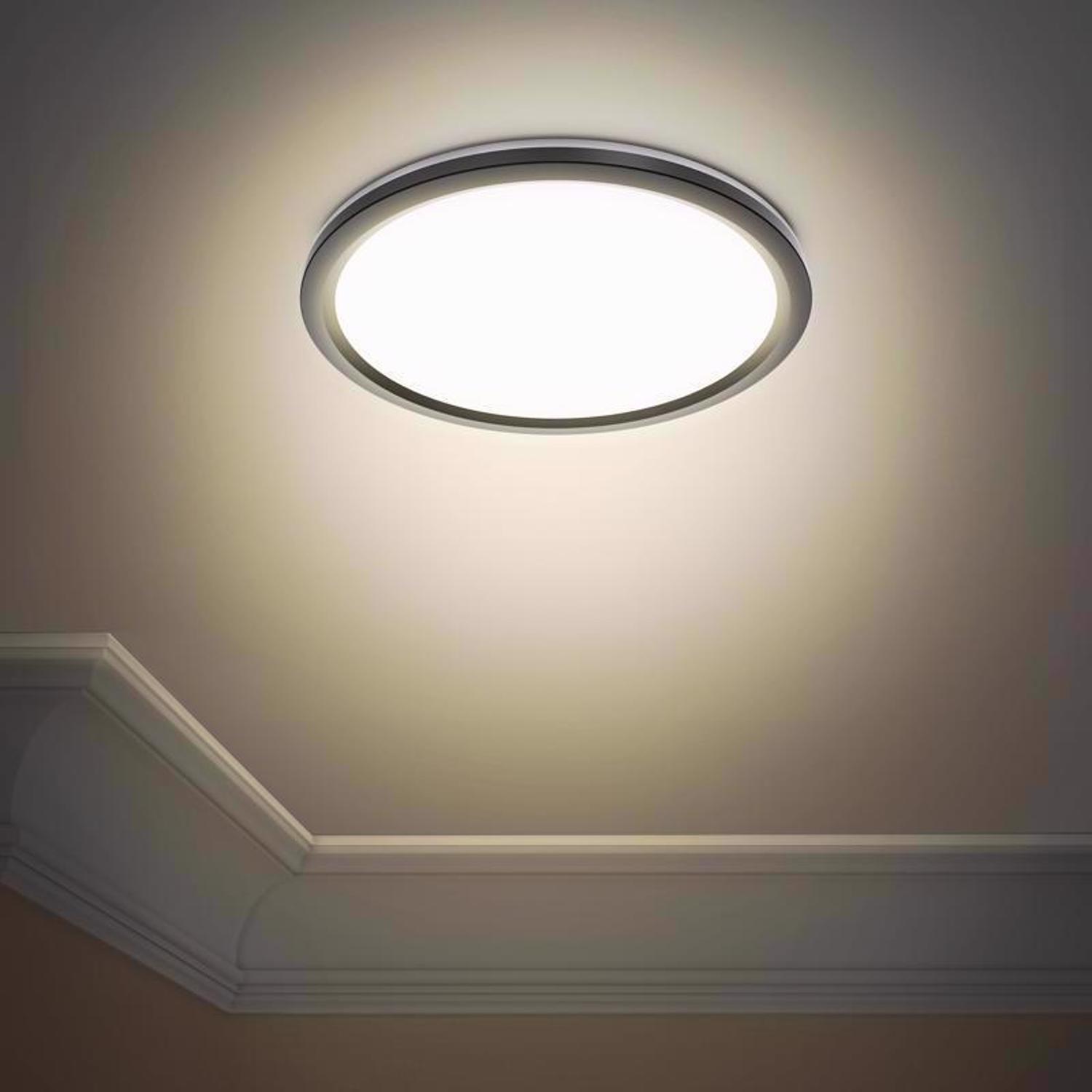 Feit 2.6 in. H X 14 in. W X 14 in. L Matte Black Black Ceiling Fixture
