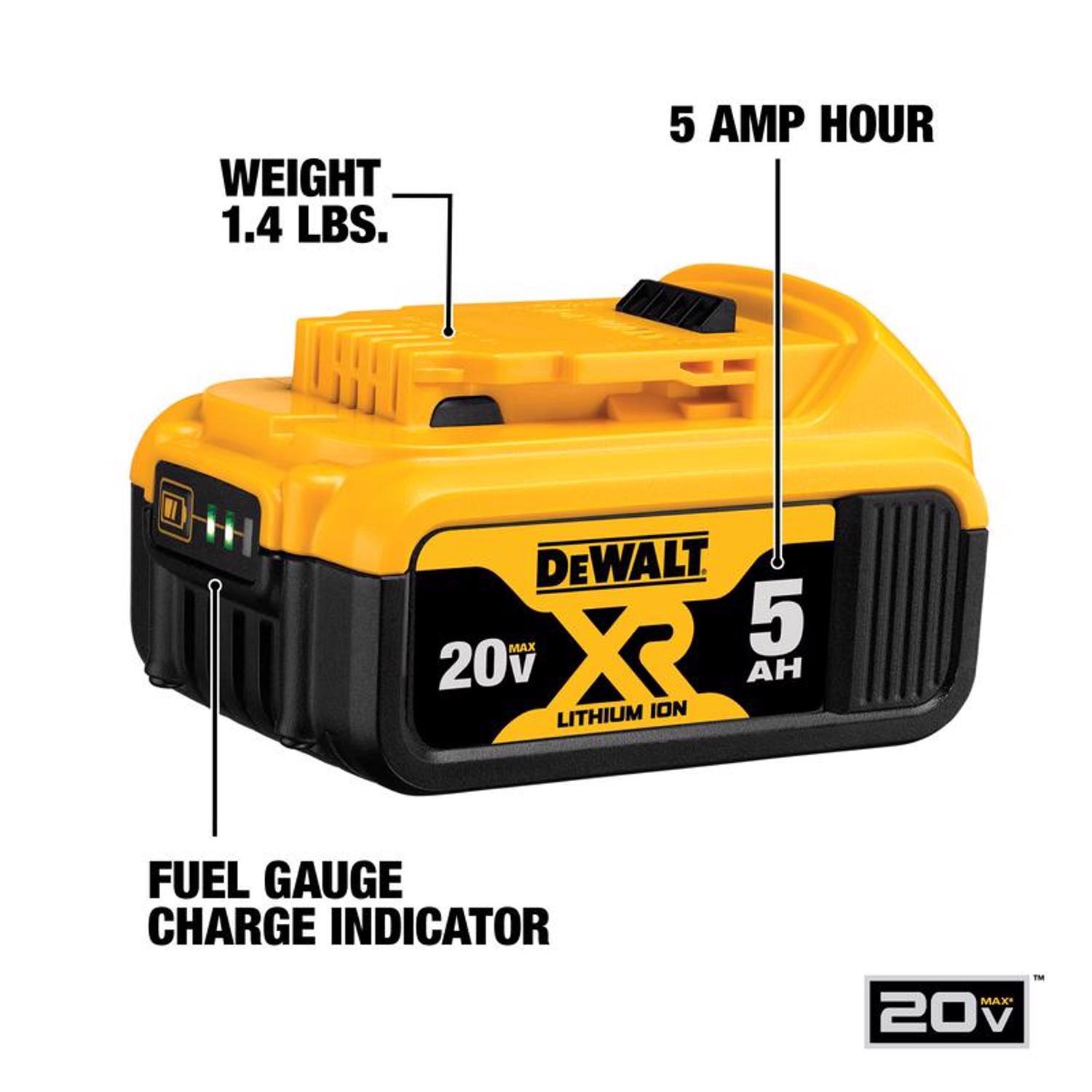 DeWalt 20V MAX DCBL722P1 125 mph 450 CFM 20 V Battery Handheld Blower Kit (Battery & Charger)