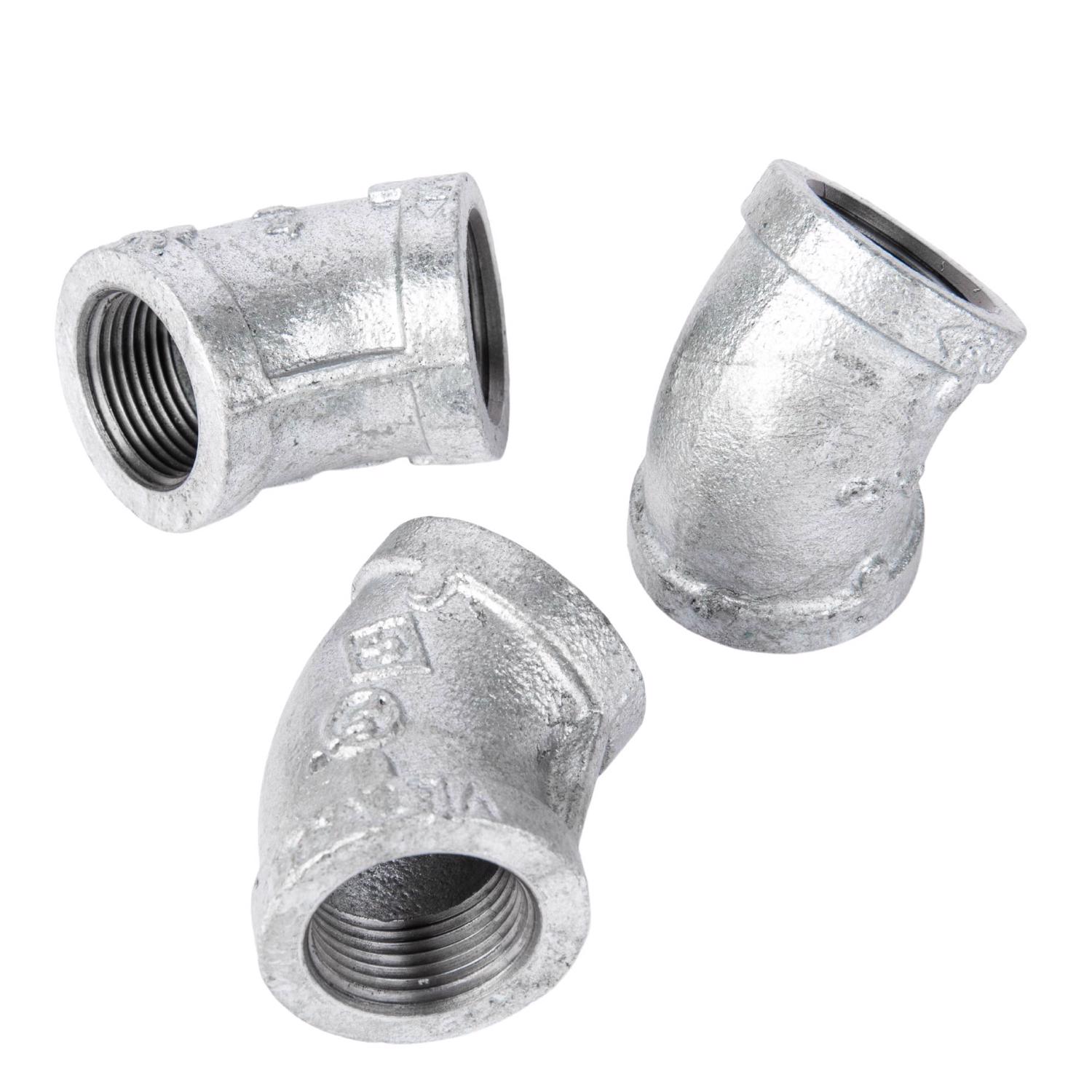 STZ Industries 2 in. FIP each X 2 in. D FIP Galvanized Malleable Iron 45 Degree Elbow