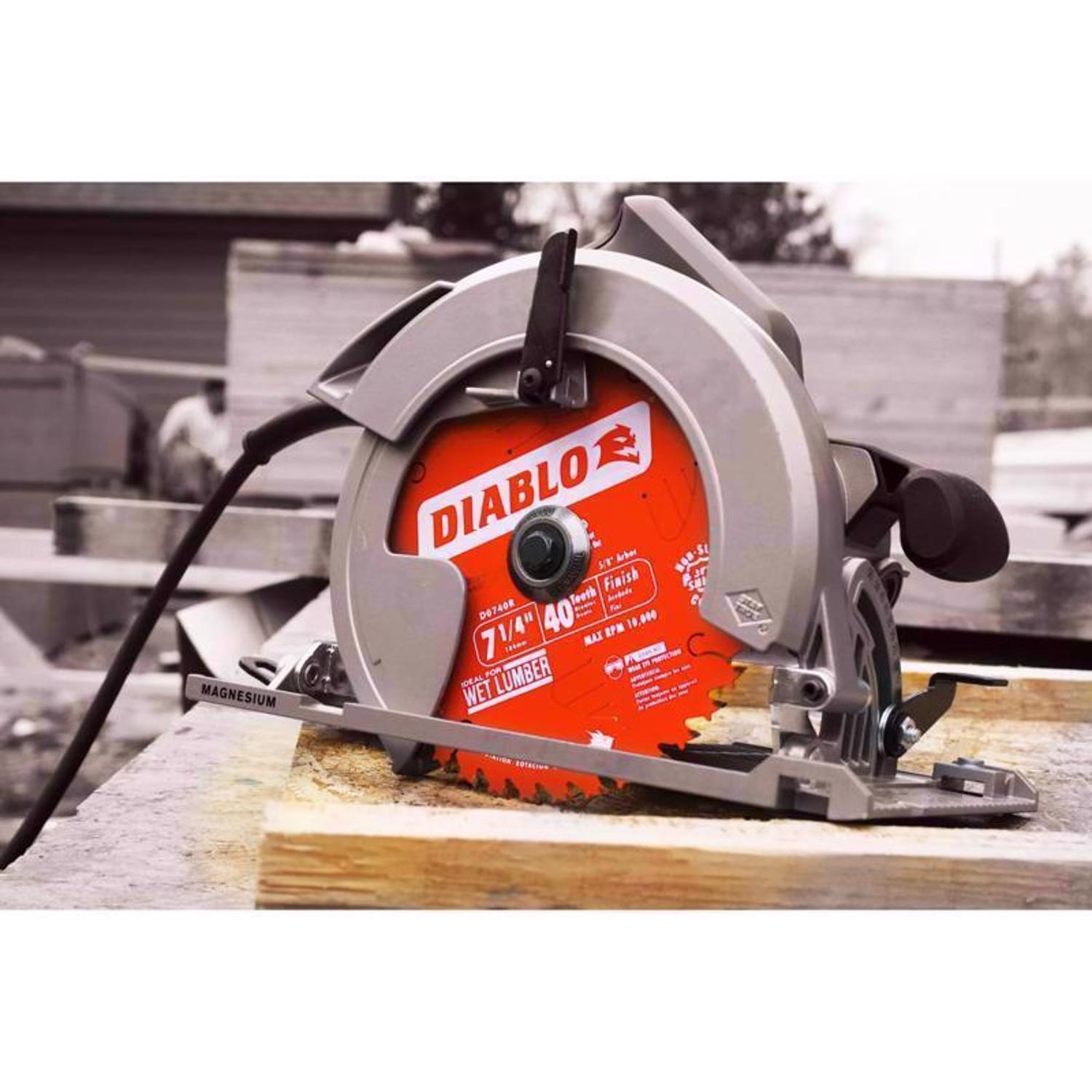 Diablo 7-1/4 in. D X 5/8 in. TiCo Hi-Density Carbide Finishing Saw Blade 40 teeth 1 pk