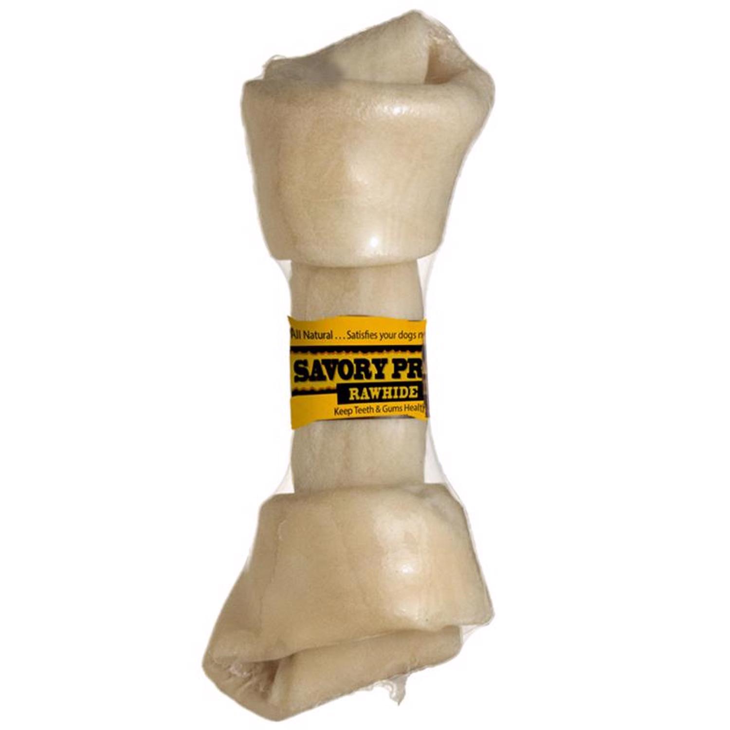 Savory Prime American Supreme Small Adult Knotted Bone Beef Rawhide 6-7 in. L 1 pk