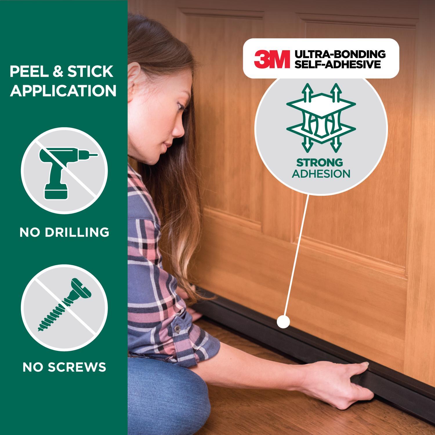 M-D Building Products CINCH White Aluminum/Vinyl Weatherstrip For Doors 36 in. L X 2 in.
