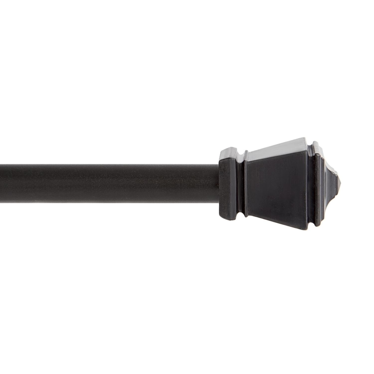 Kenney Black Traditional/Transitional Cafe Rod 28 in. L X 48 in. L