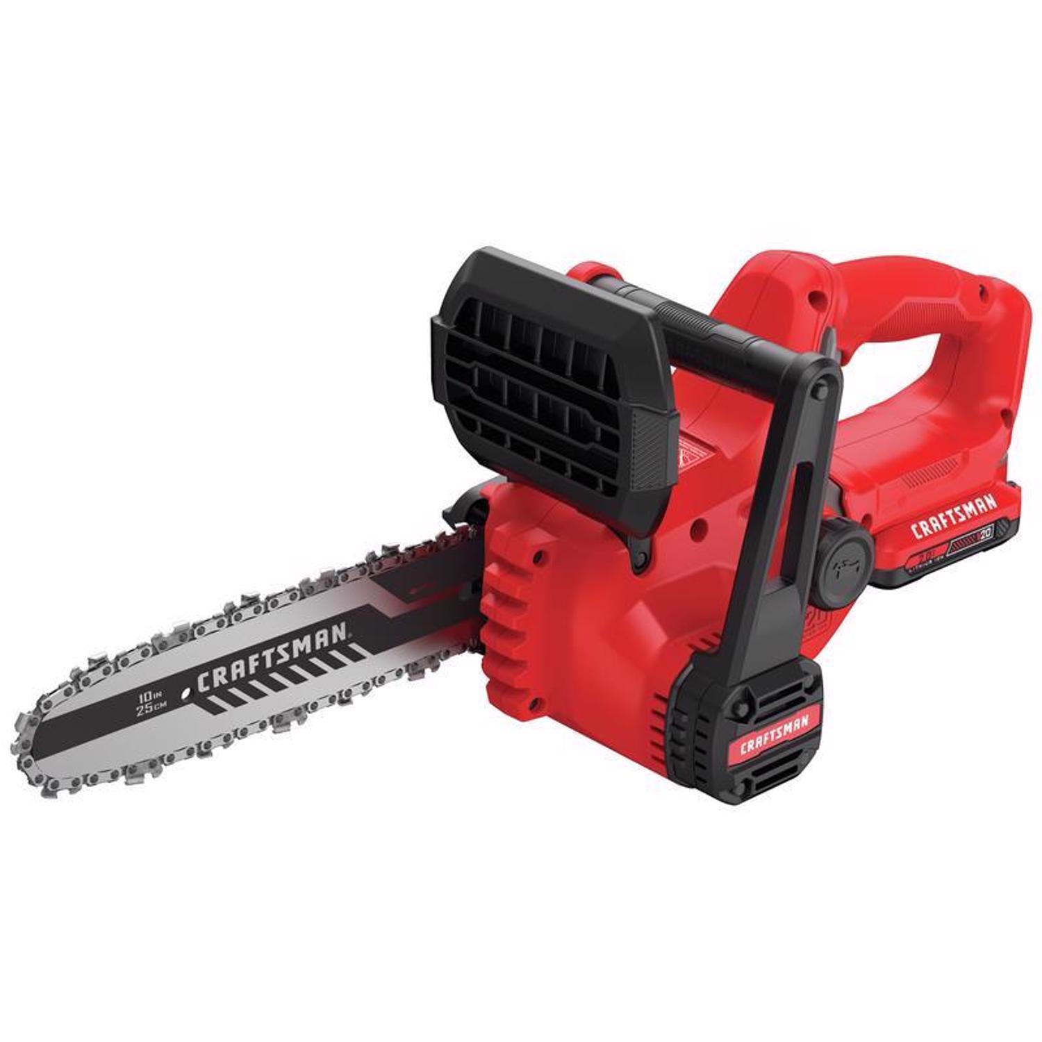 CRAFTSMAN V20 CMCCS610D1 10 in. 20 V Battery Chainsaw Kit (Battery & Charger)